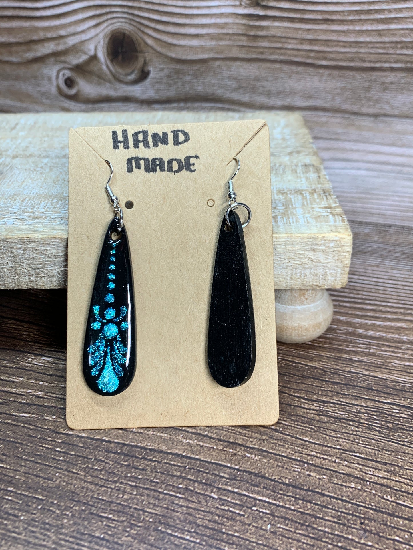 ER#19 Blue Shimmer Dotted Earrings