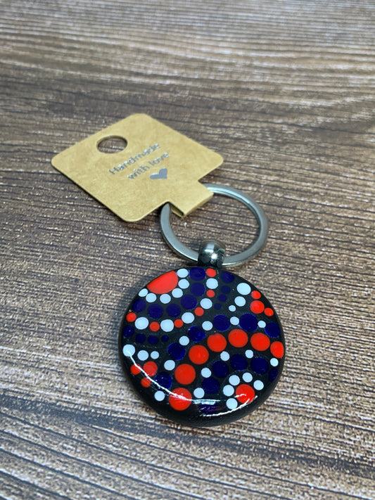 KC#12 Dot Art Keychain