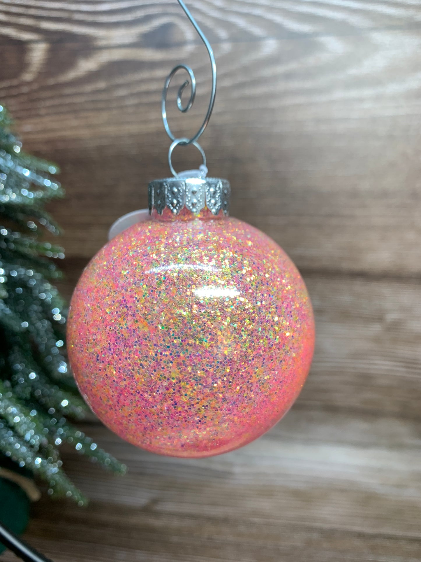 #118 Glittered Dot Art Ornament