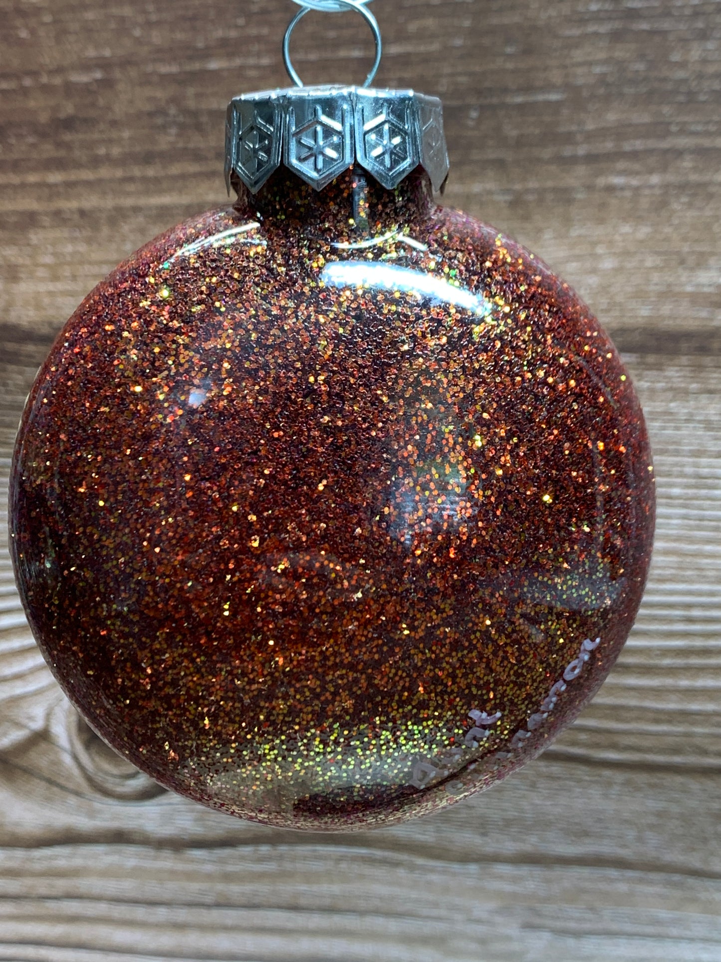 #112 Glittered Mandala Dot Art Ornament