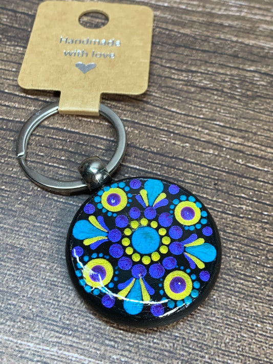 KC#7 Dot Art Keychain