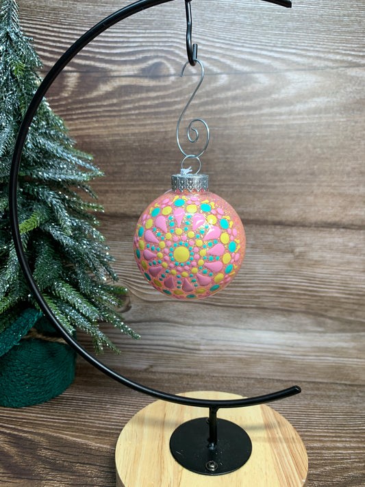 #118 Glittered Dot Art Ornament