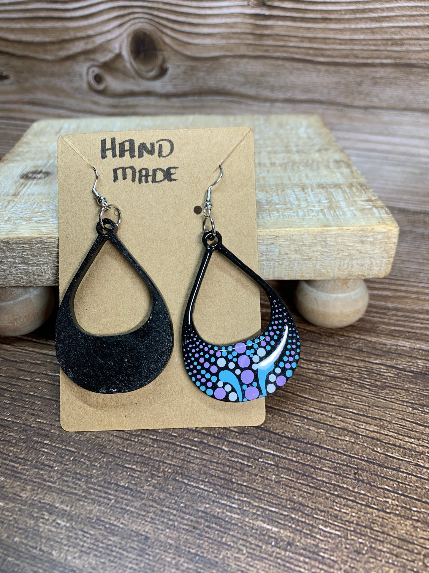 ER#14 Lavender and Blue Dotted Earrings