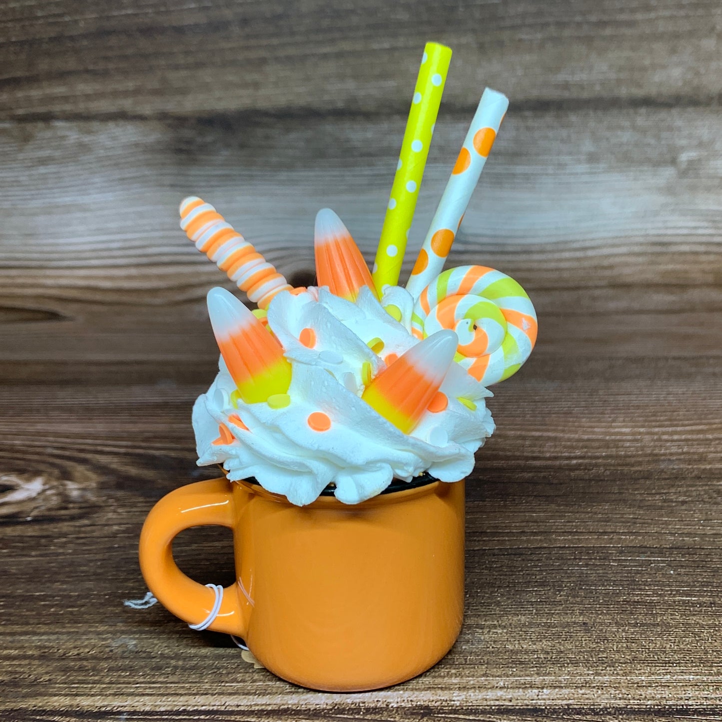 Orange candy corn mini mug