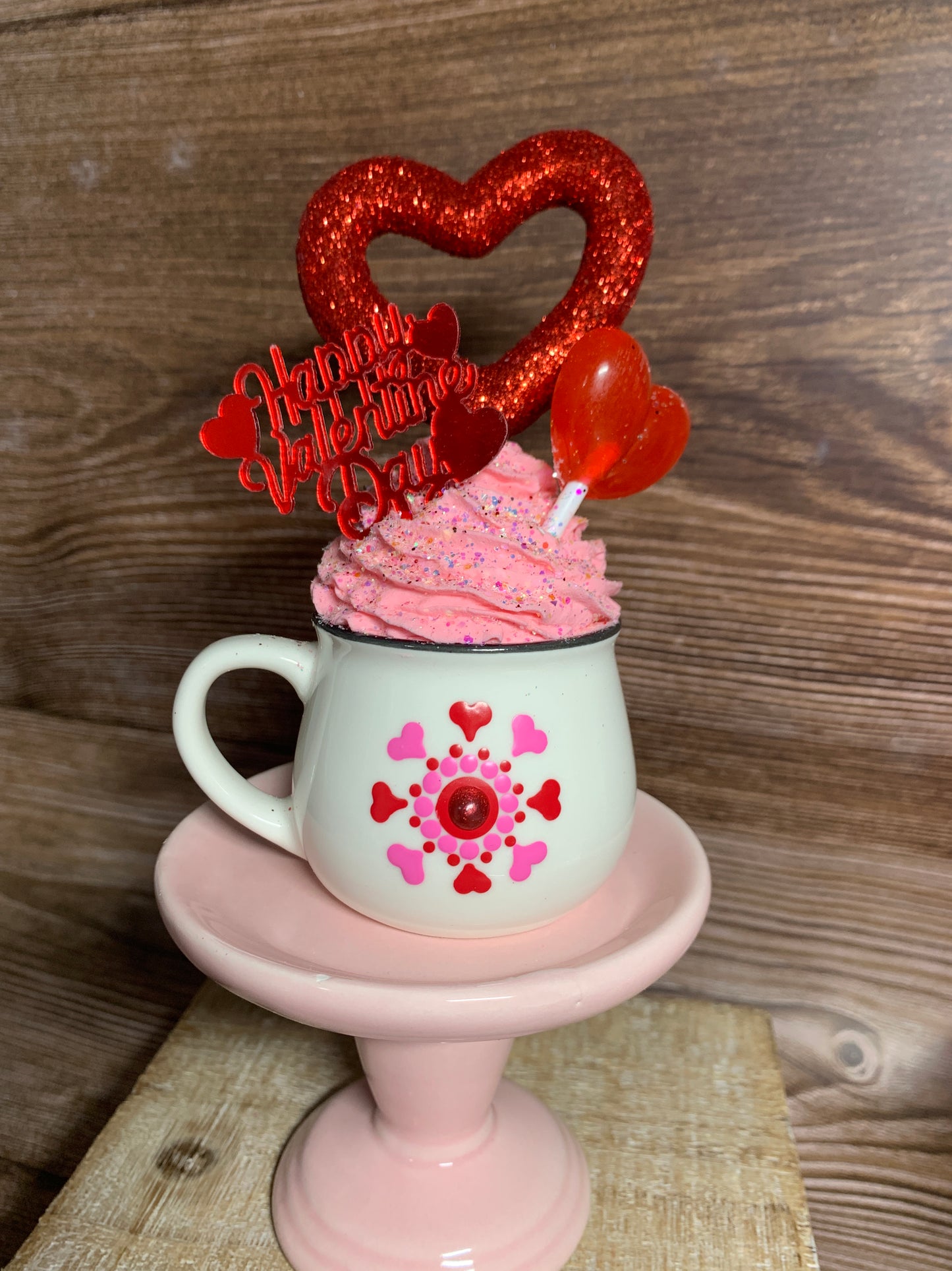 White Valentine Mini Mugs