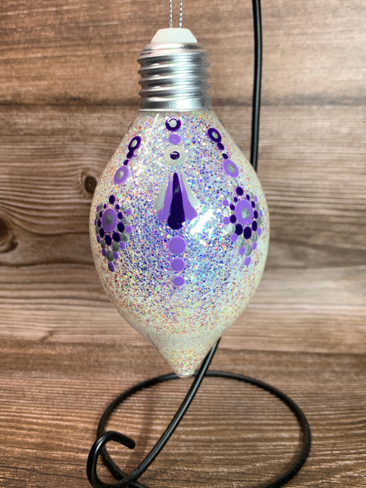 #55 Glittered Dot Art Ornament