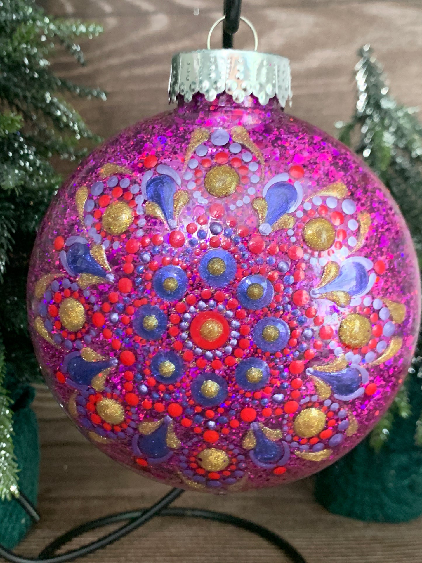 #148 Glittered Ornament