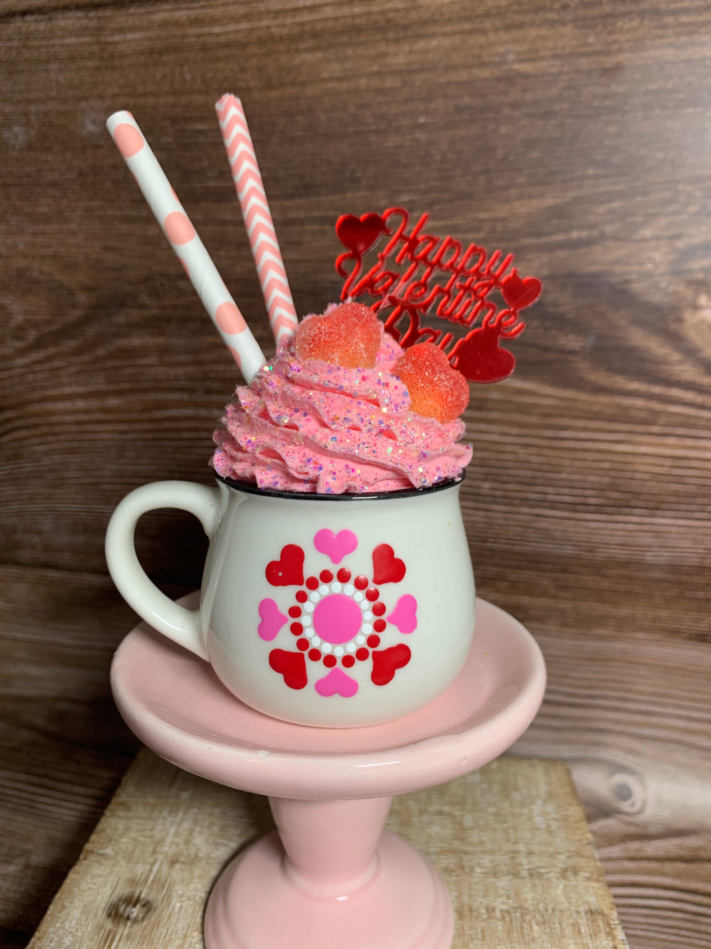 White Valentine Mini Mugs