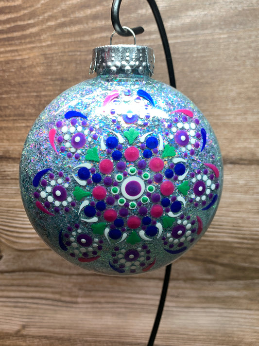 #23 Glittered Dot Art Ornament