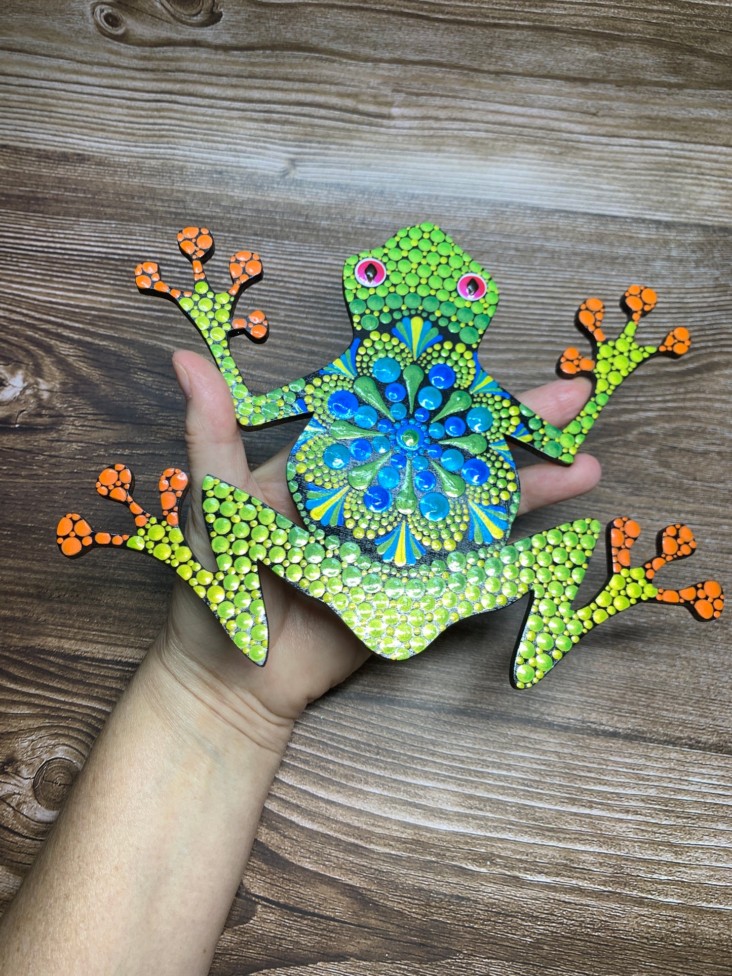 Tropical Frog Mandala Wall Art