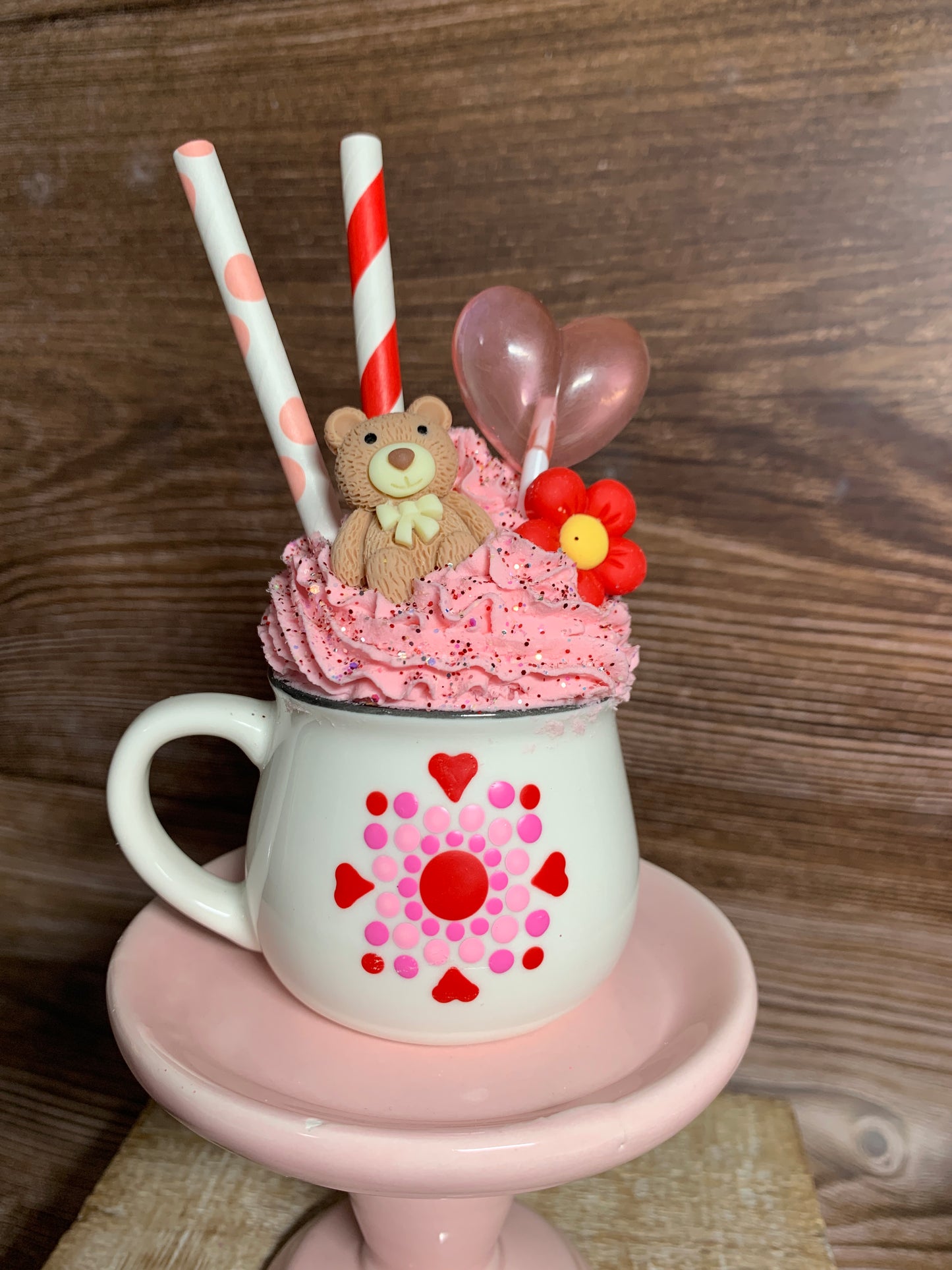 White Valentine Mini Mugs