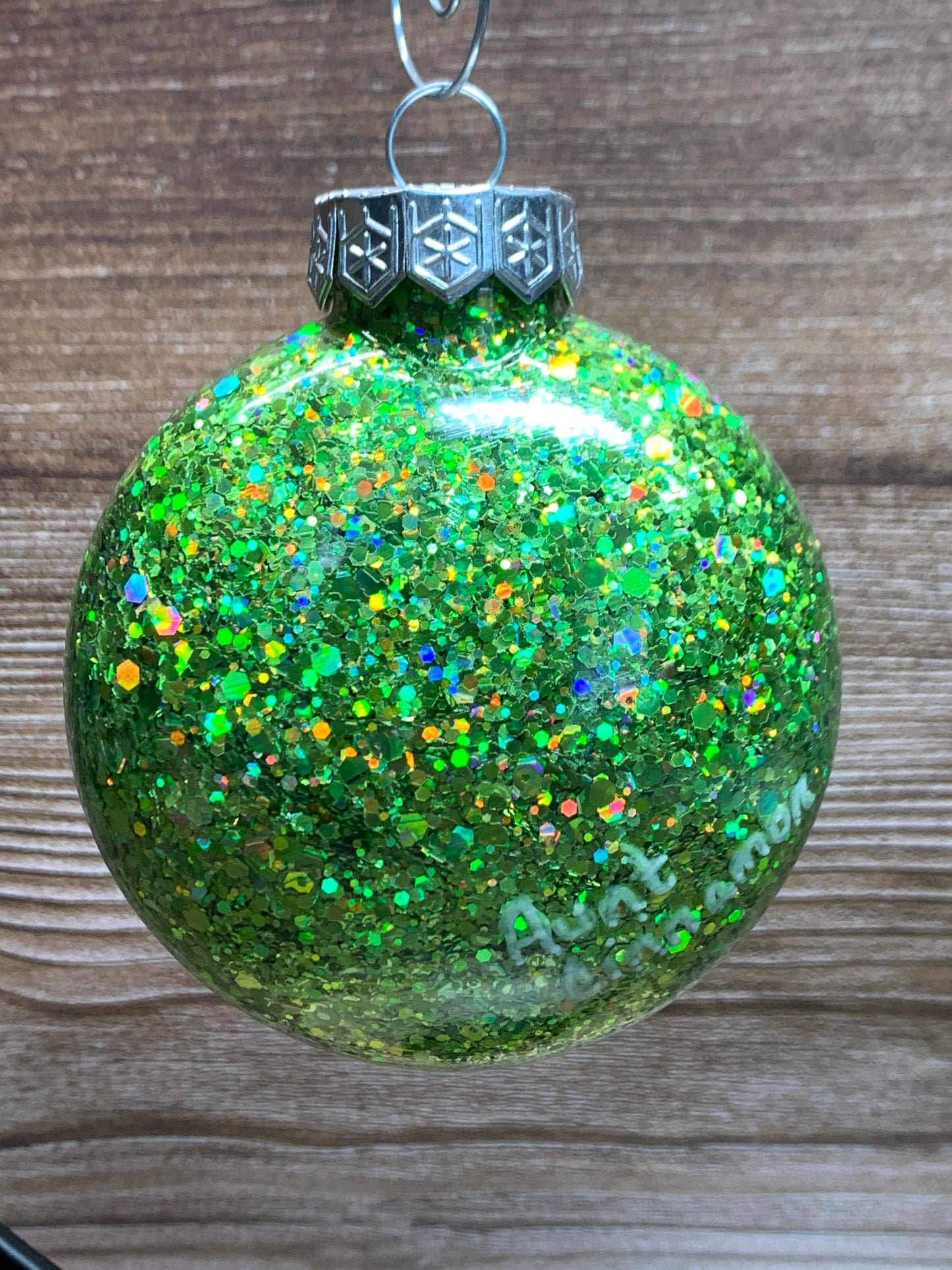 #103 Glittered Mandala Dot Ornament