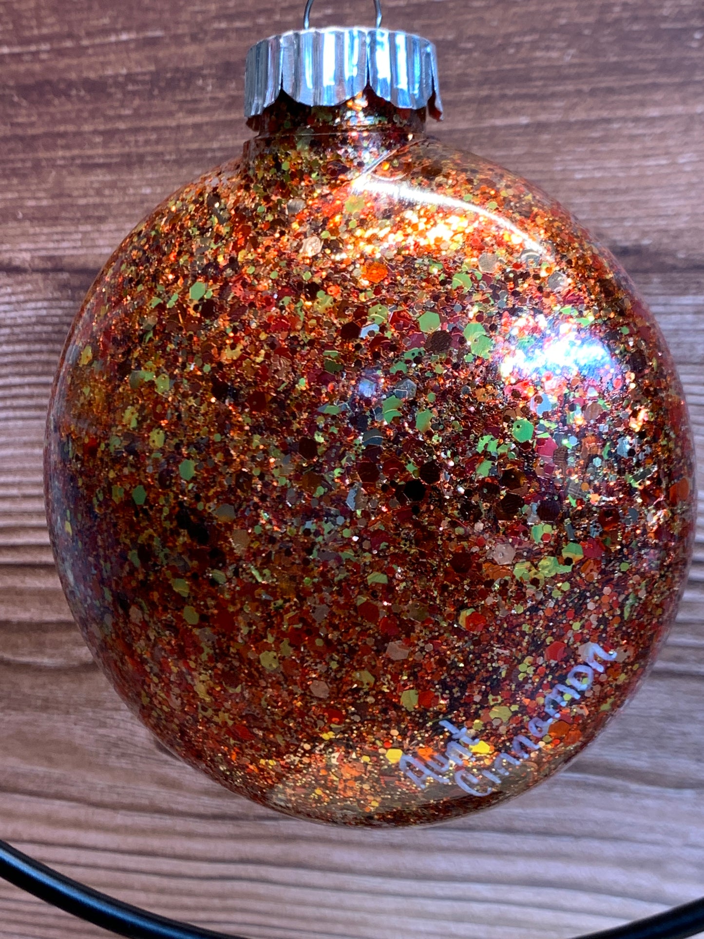 #93 Glittered Dot Art Ornament