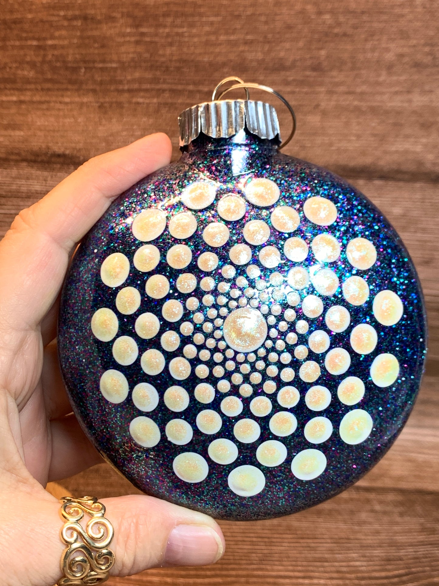 #89 Glittered Dot Ornament