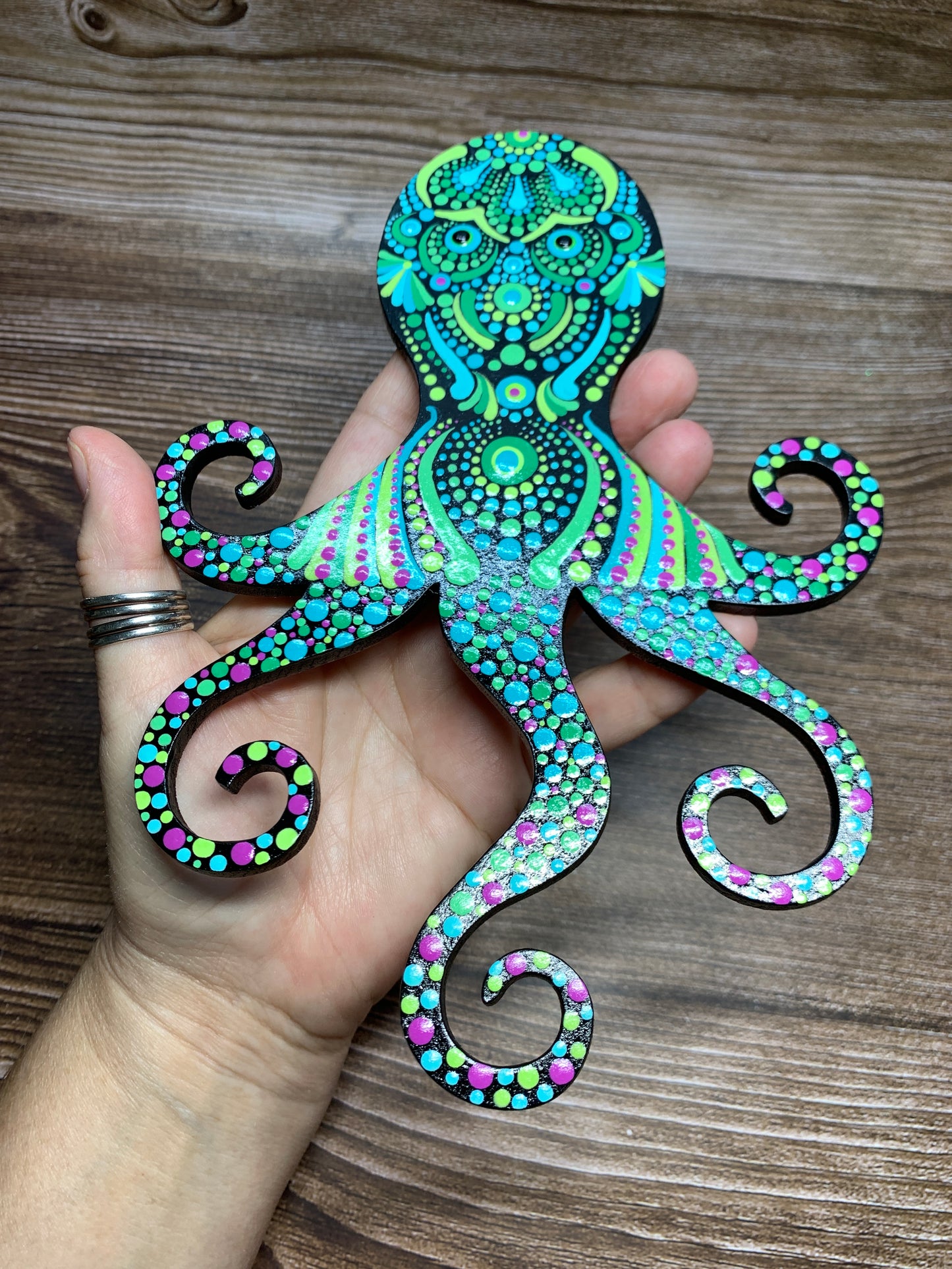 Menacing Octopus Dotted Wall Art