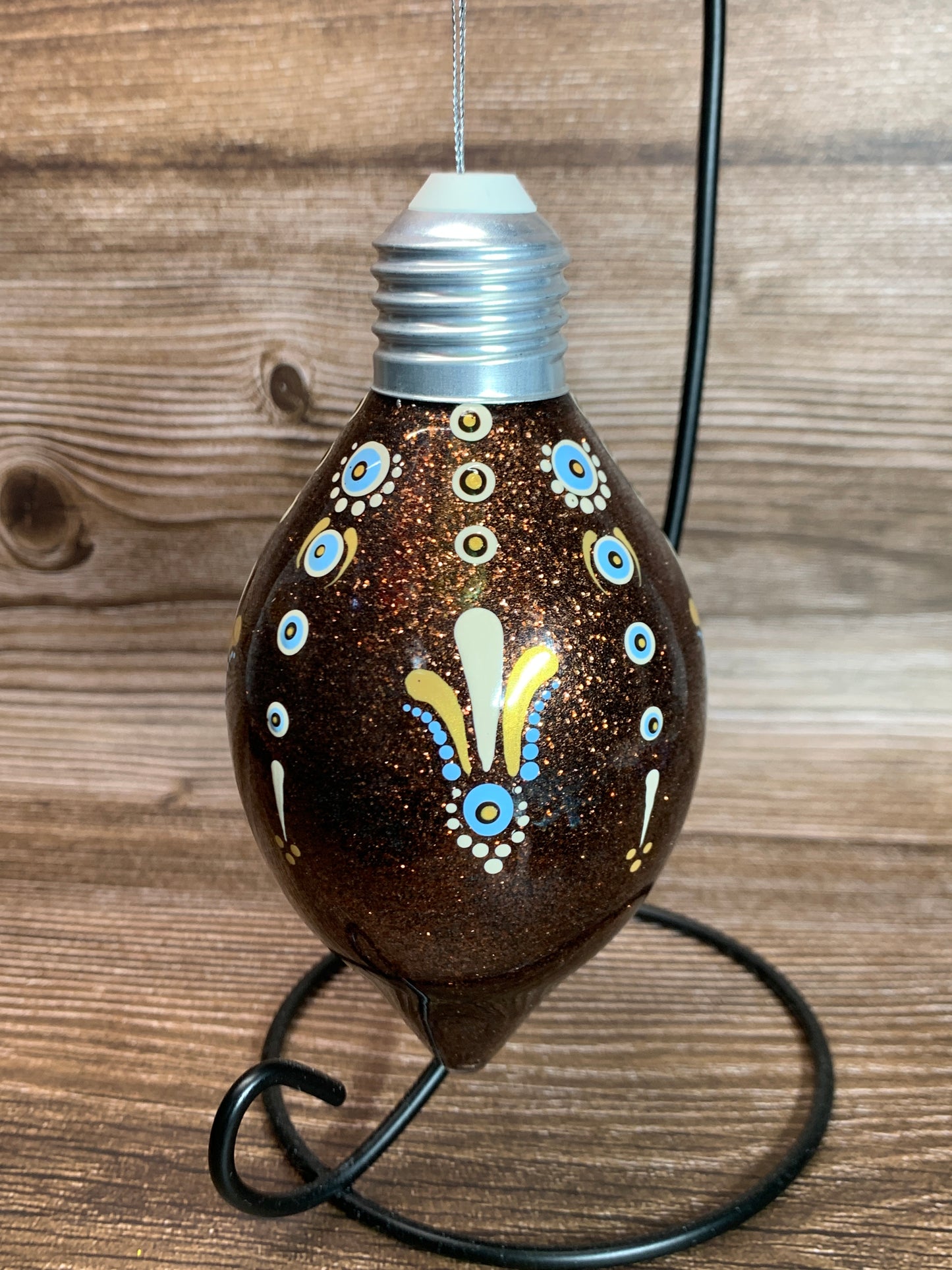 #59 Glittered Dot Art Ornament
