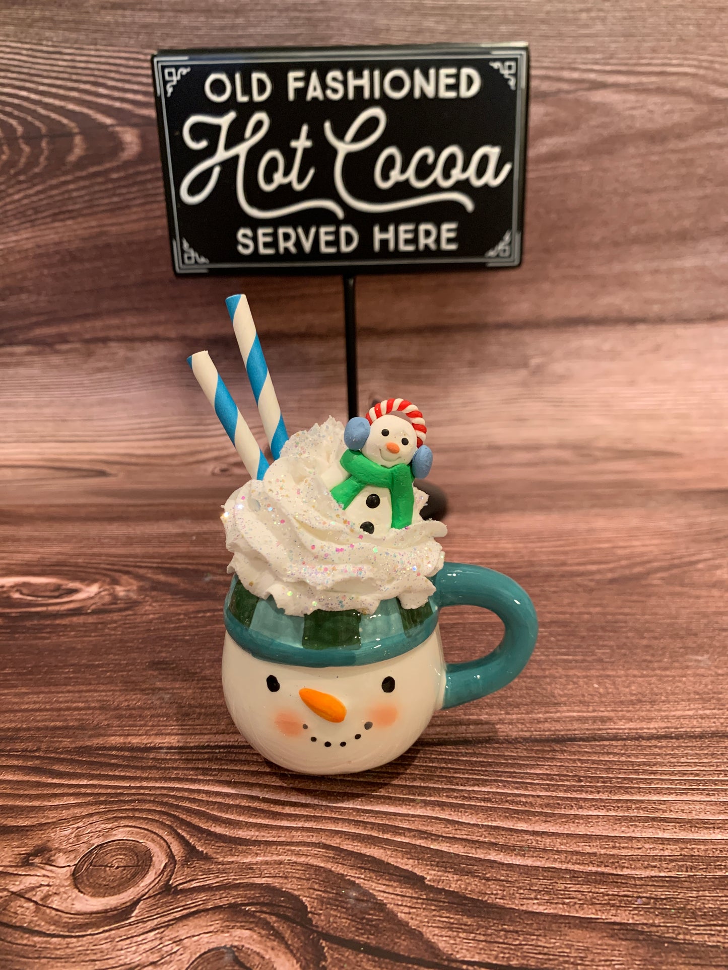 Blue Snowman Mini Mug
