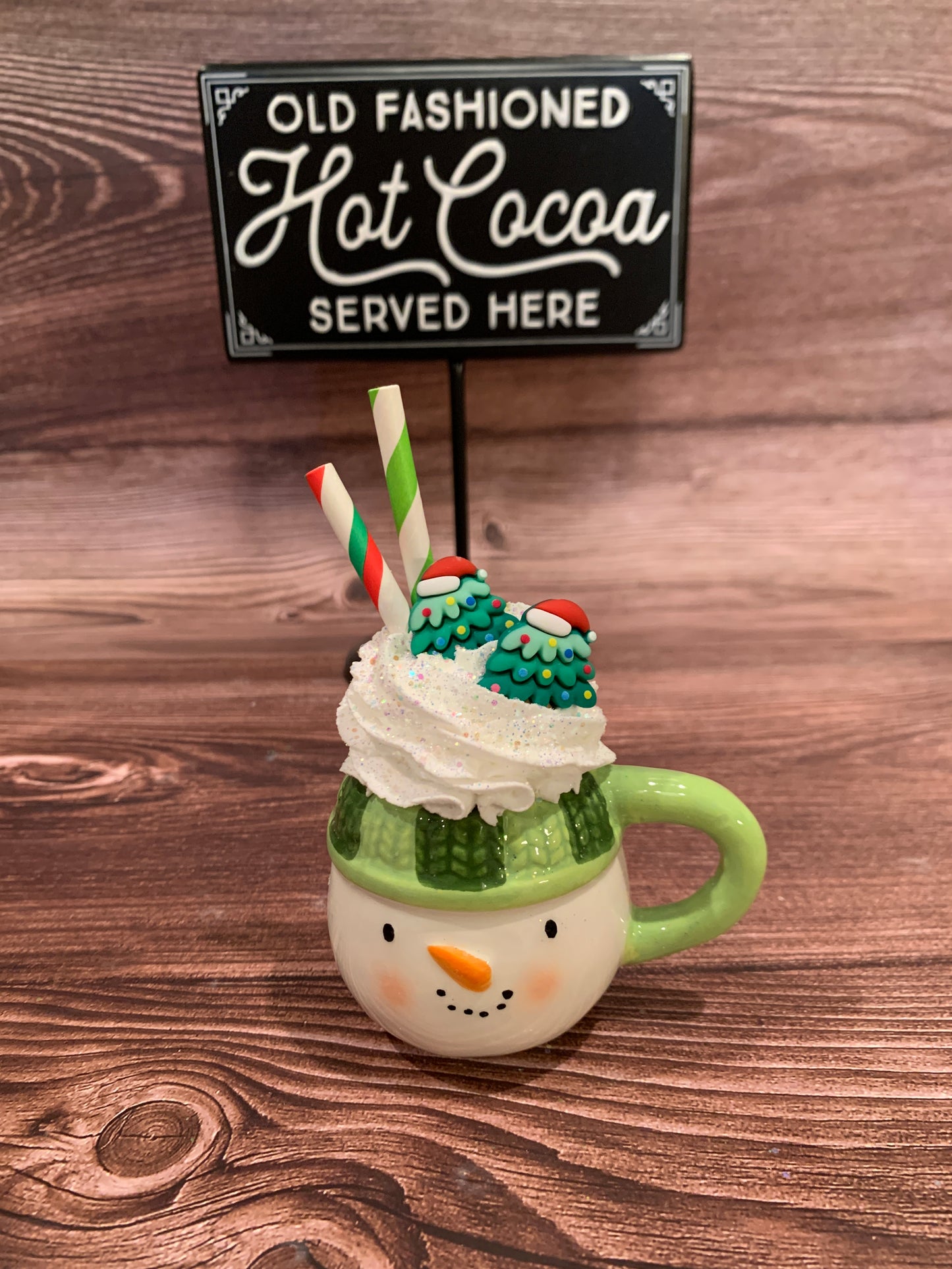 Green Snowman Mini Mug