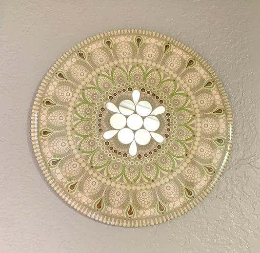 Dot Art Mandala in Neutrals
