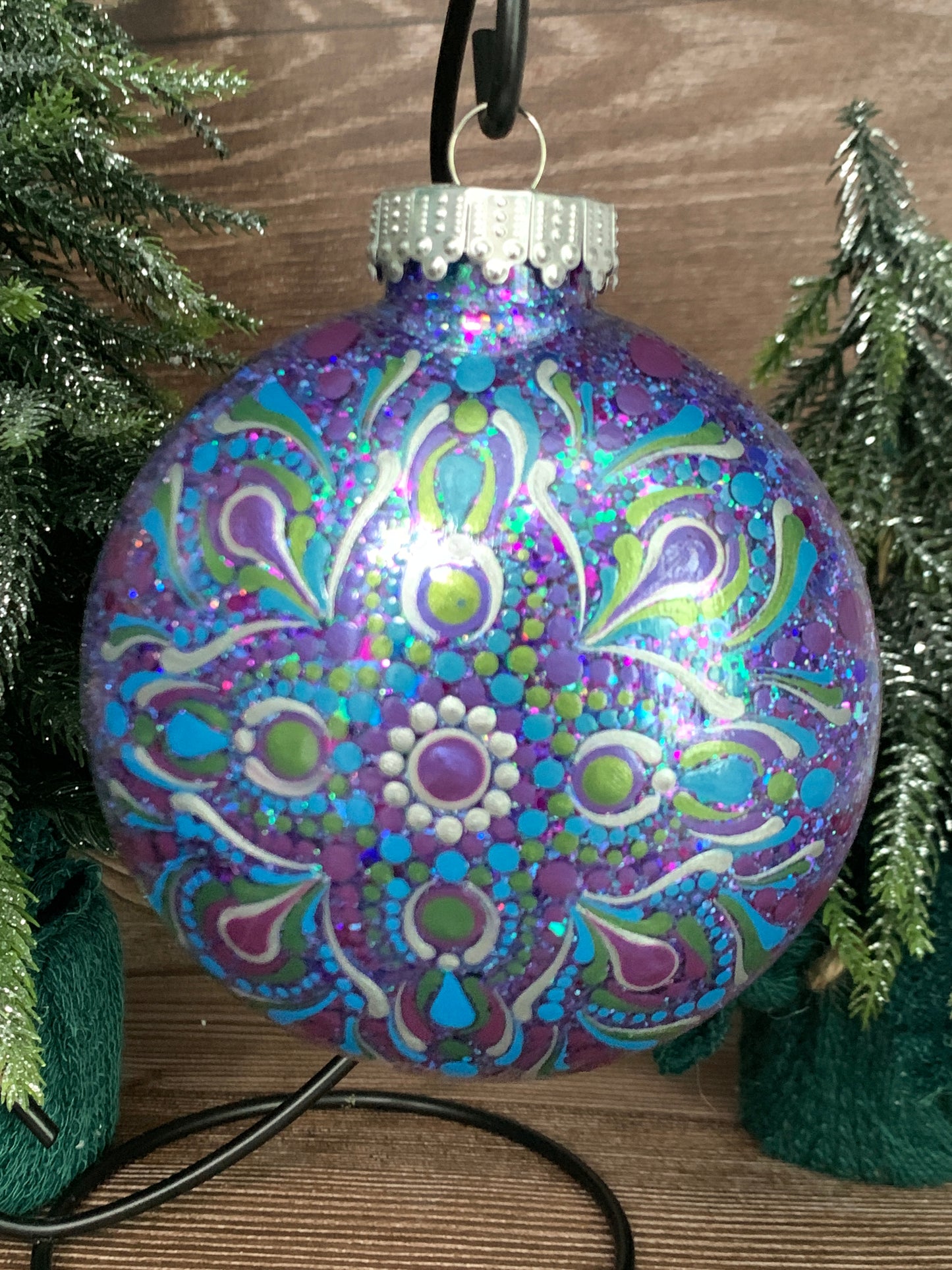 #144 Glittered Ornament