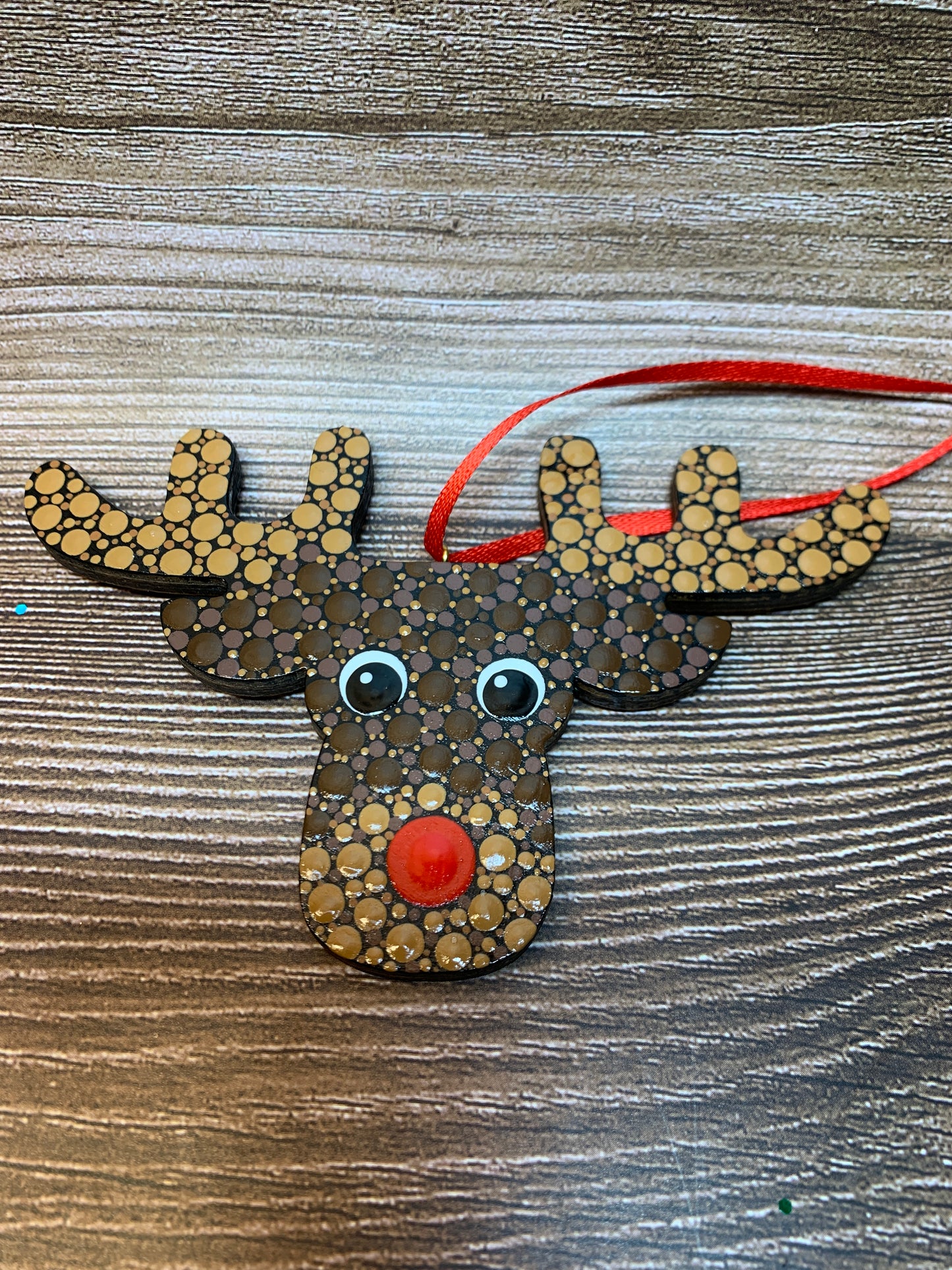 Wood Moose Ornament