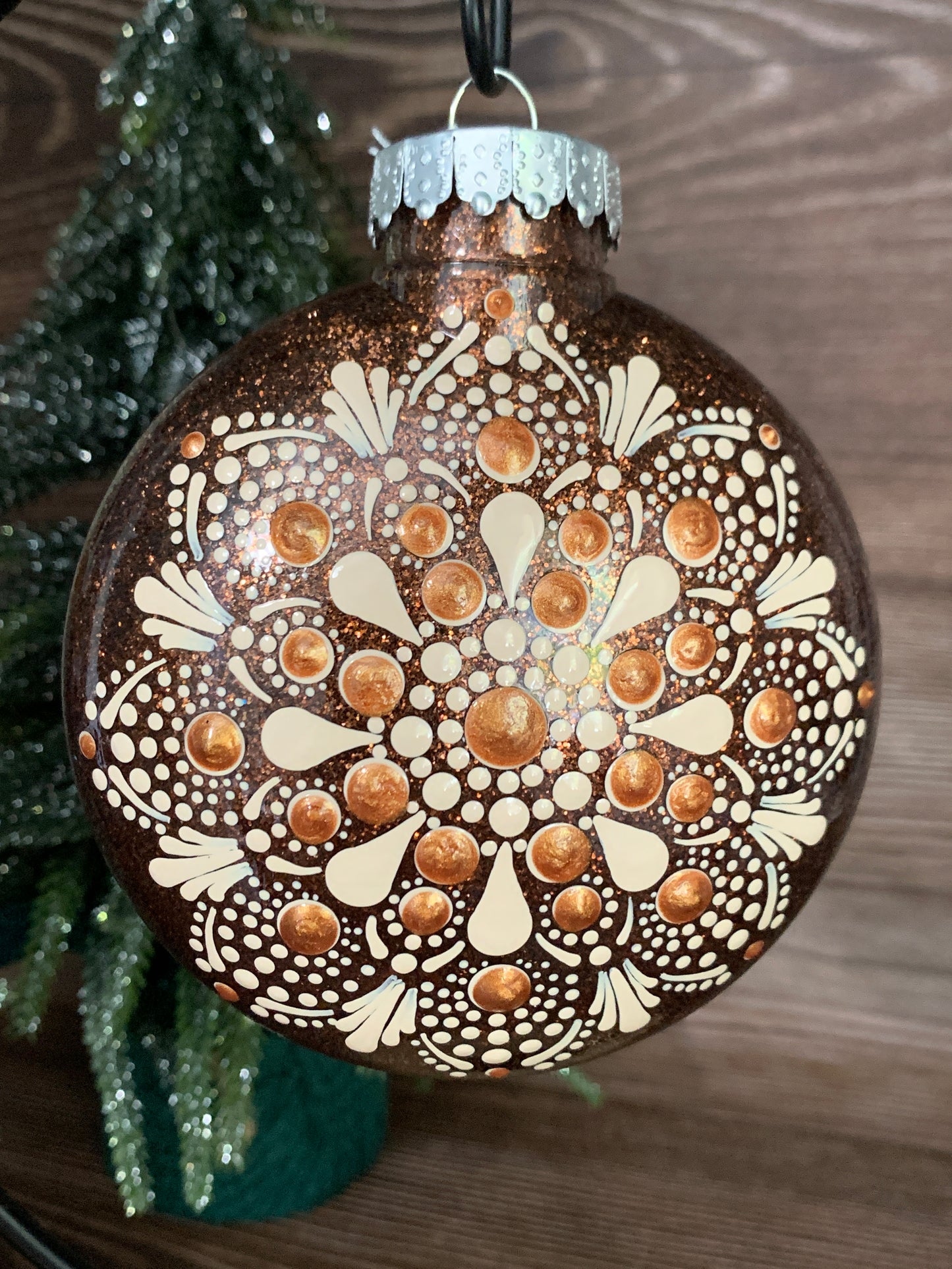 #126 glittered ornament