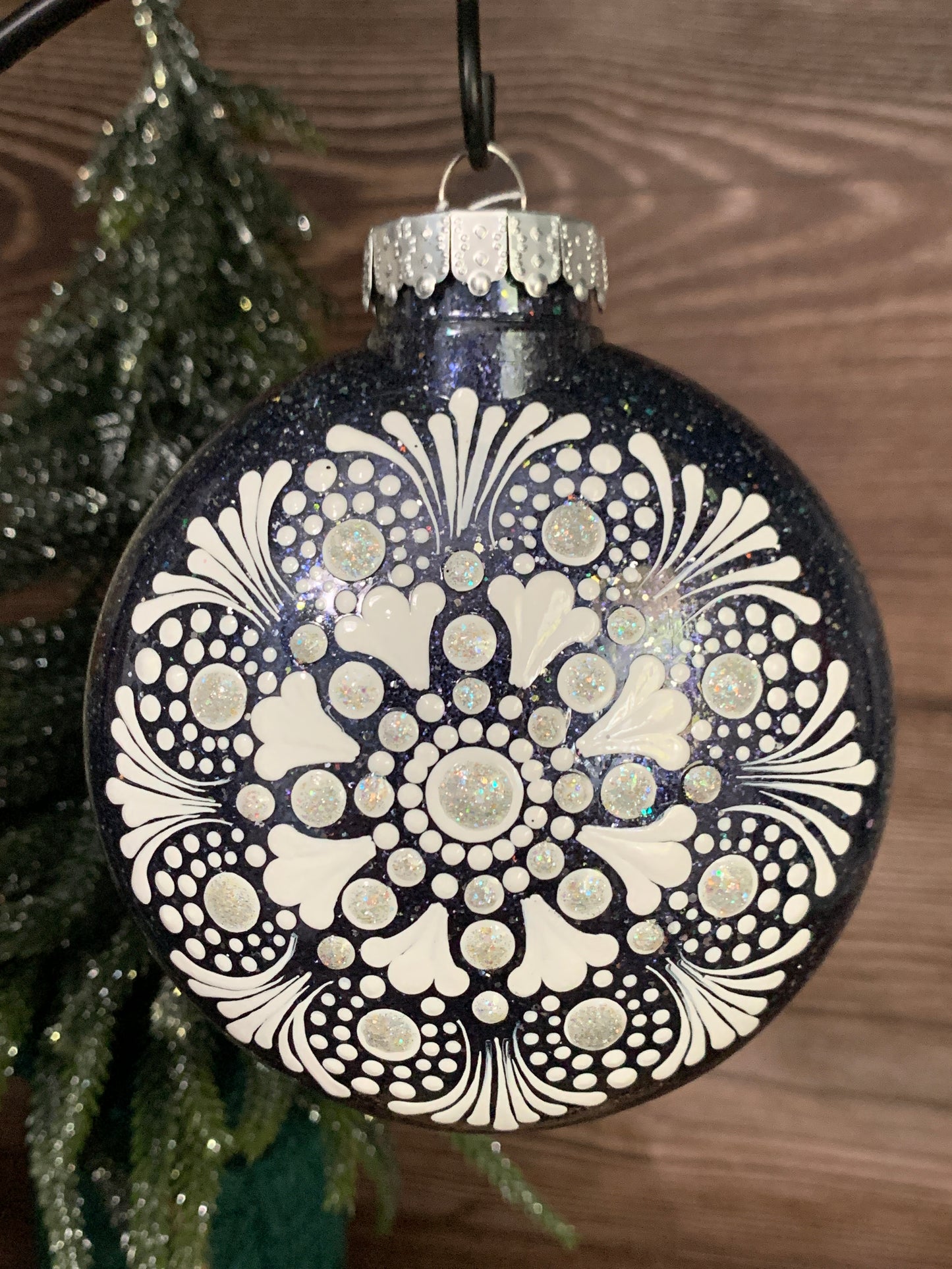#130 Glittered Ornament