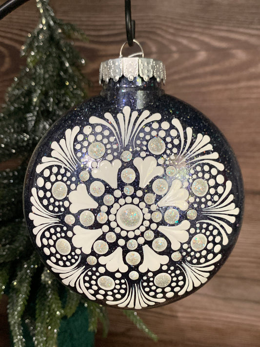 #130 Glittered Ornament