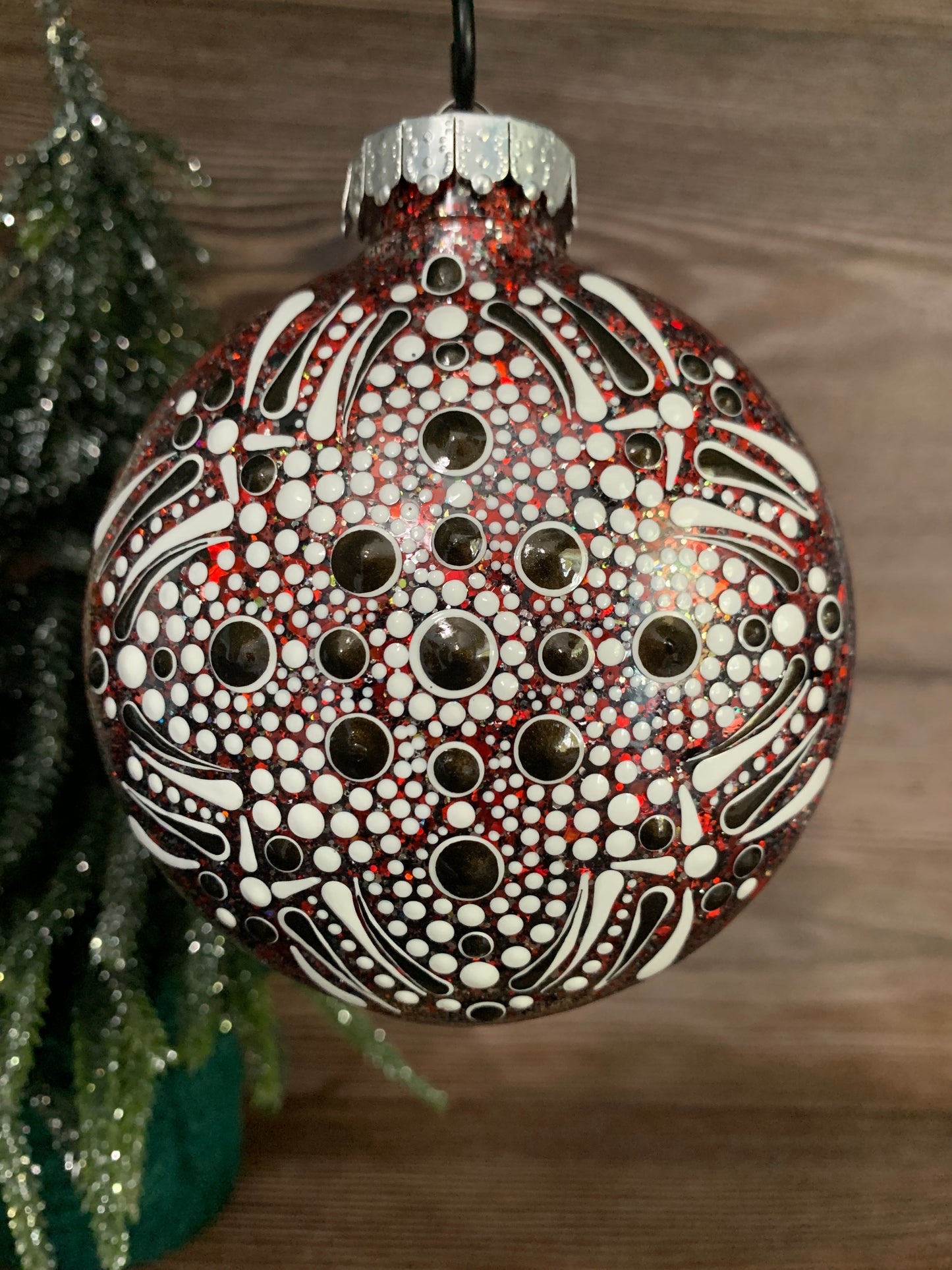 #121 Glittered Ornament