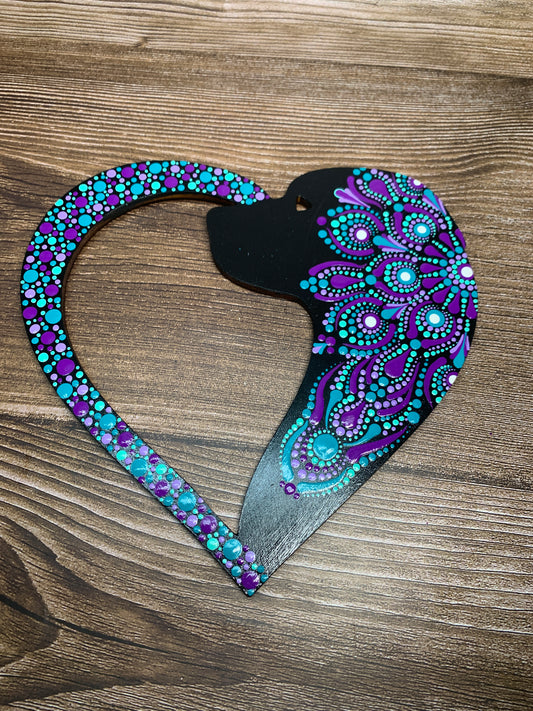 Dog heart wall hanging