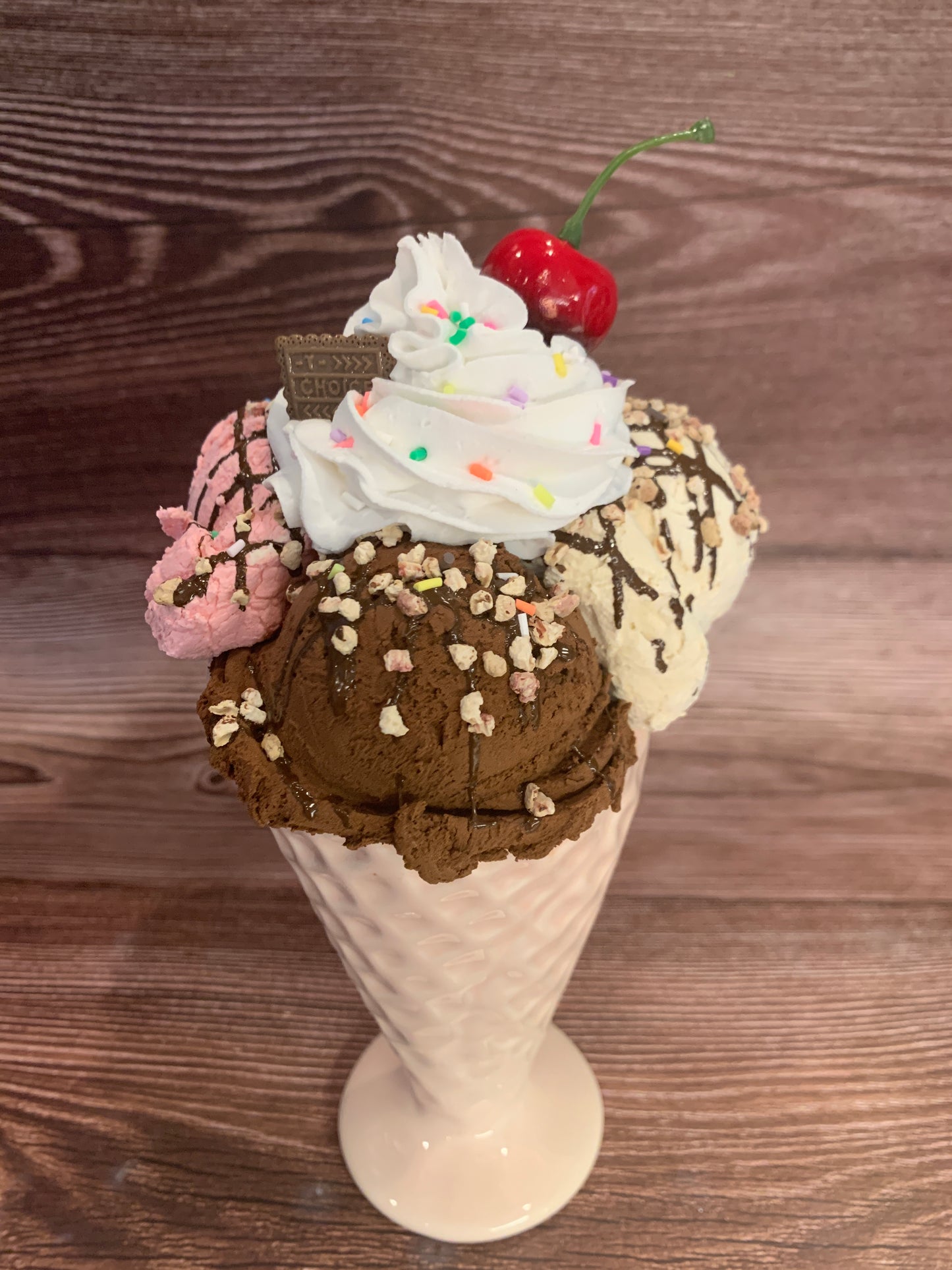 Faux Ice Cream Sundae