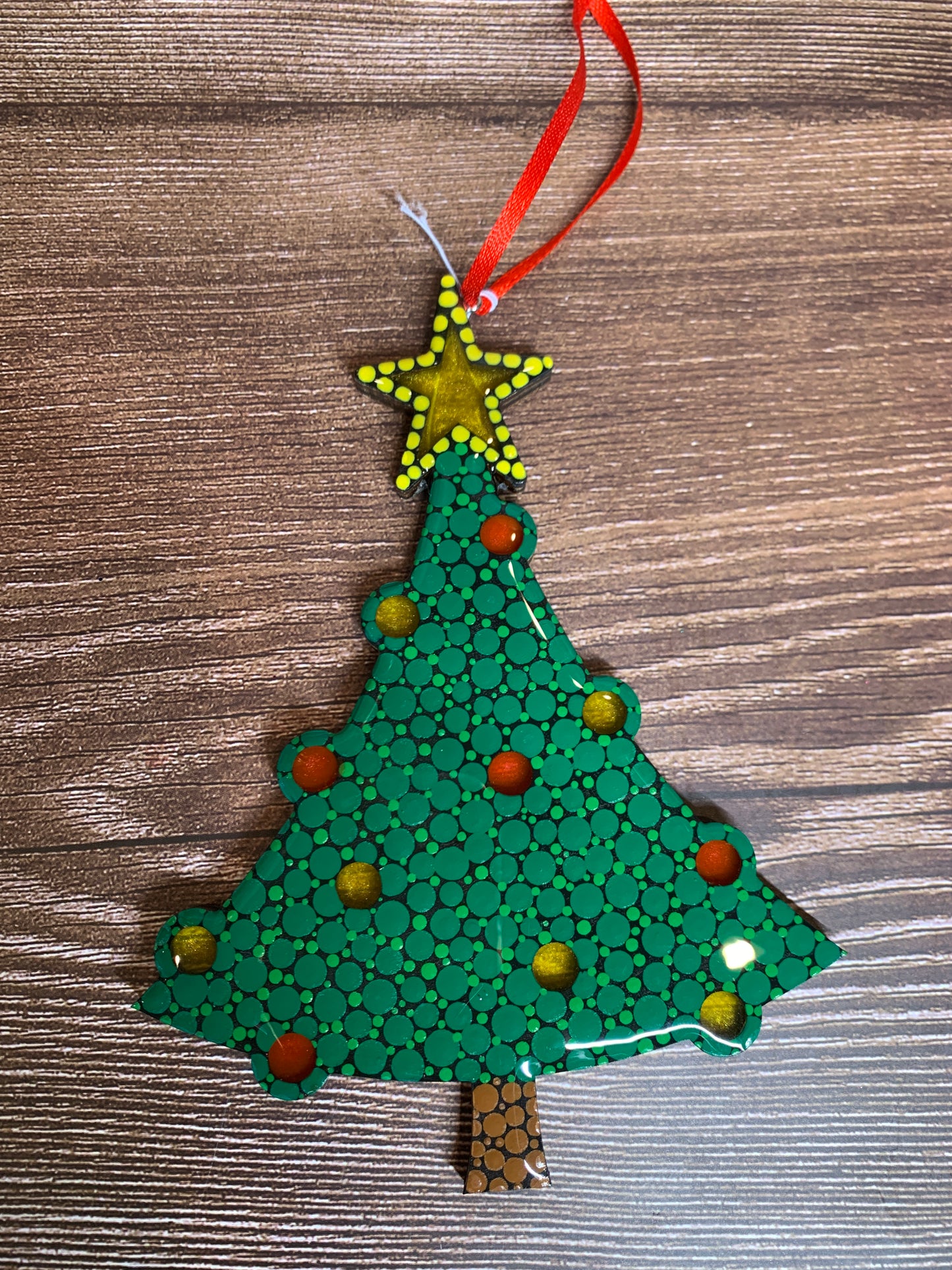 Stained glass look Tree Ornament