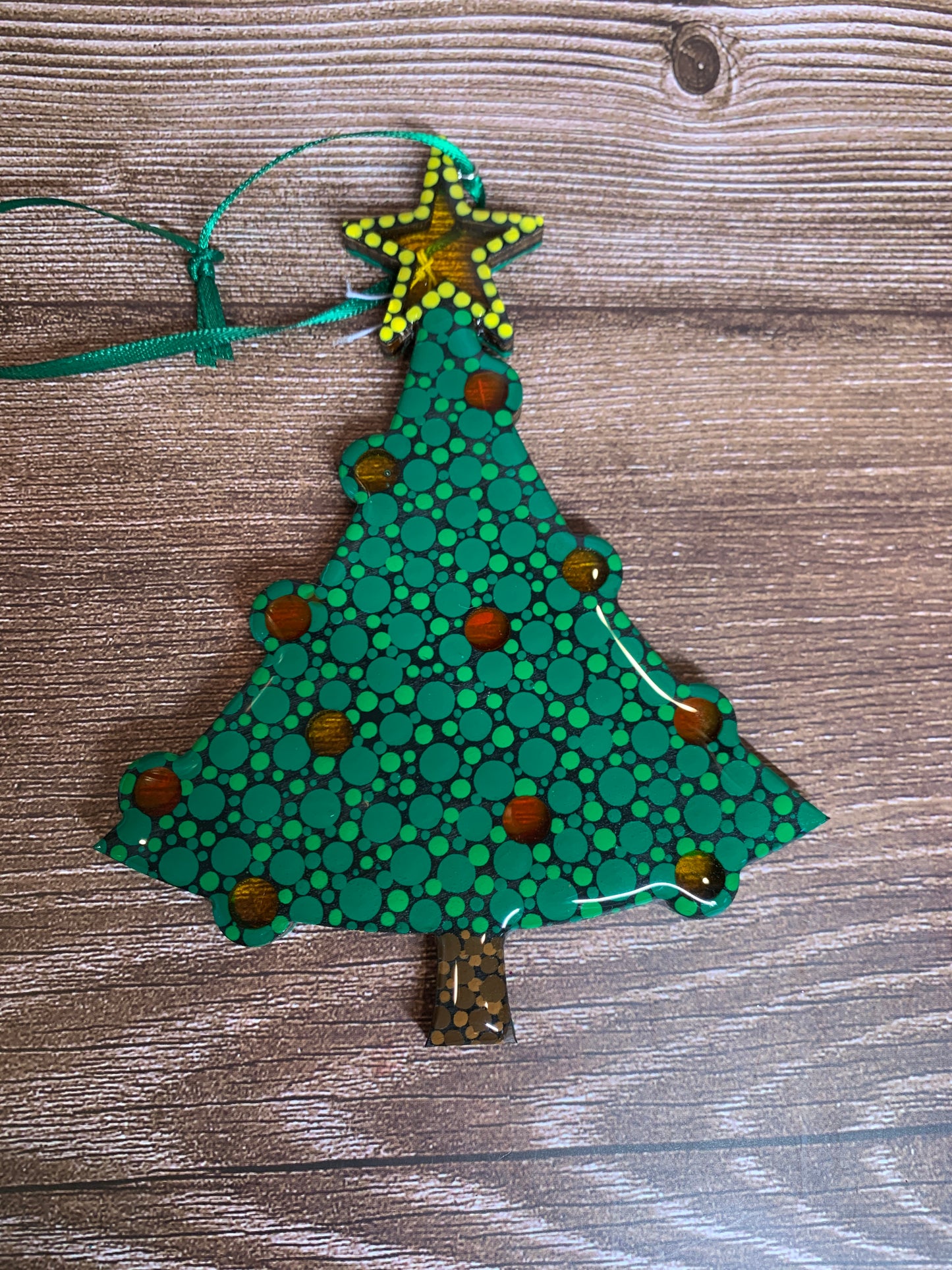 Stained glass look Tree Ornament