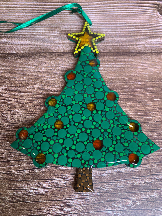 Stained glass look Tree Ornament