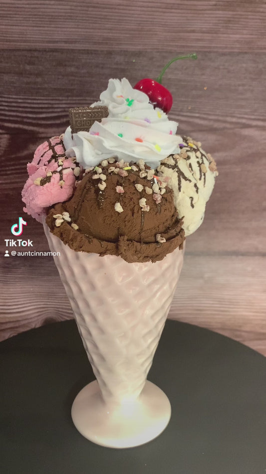 Faux Ice Cream Sundae