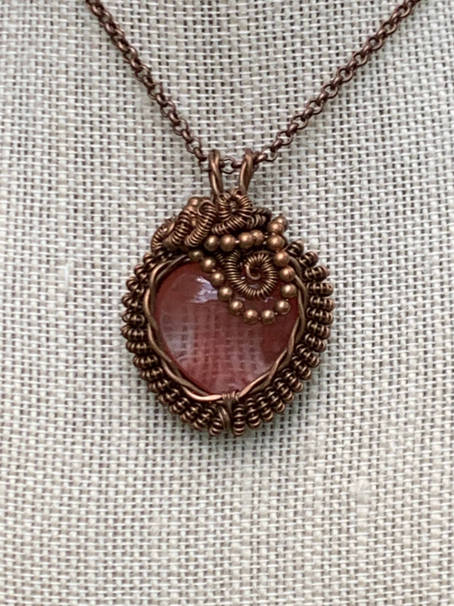 Rose Quartz Heart Pendant