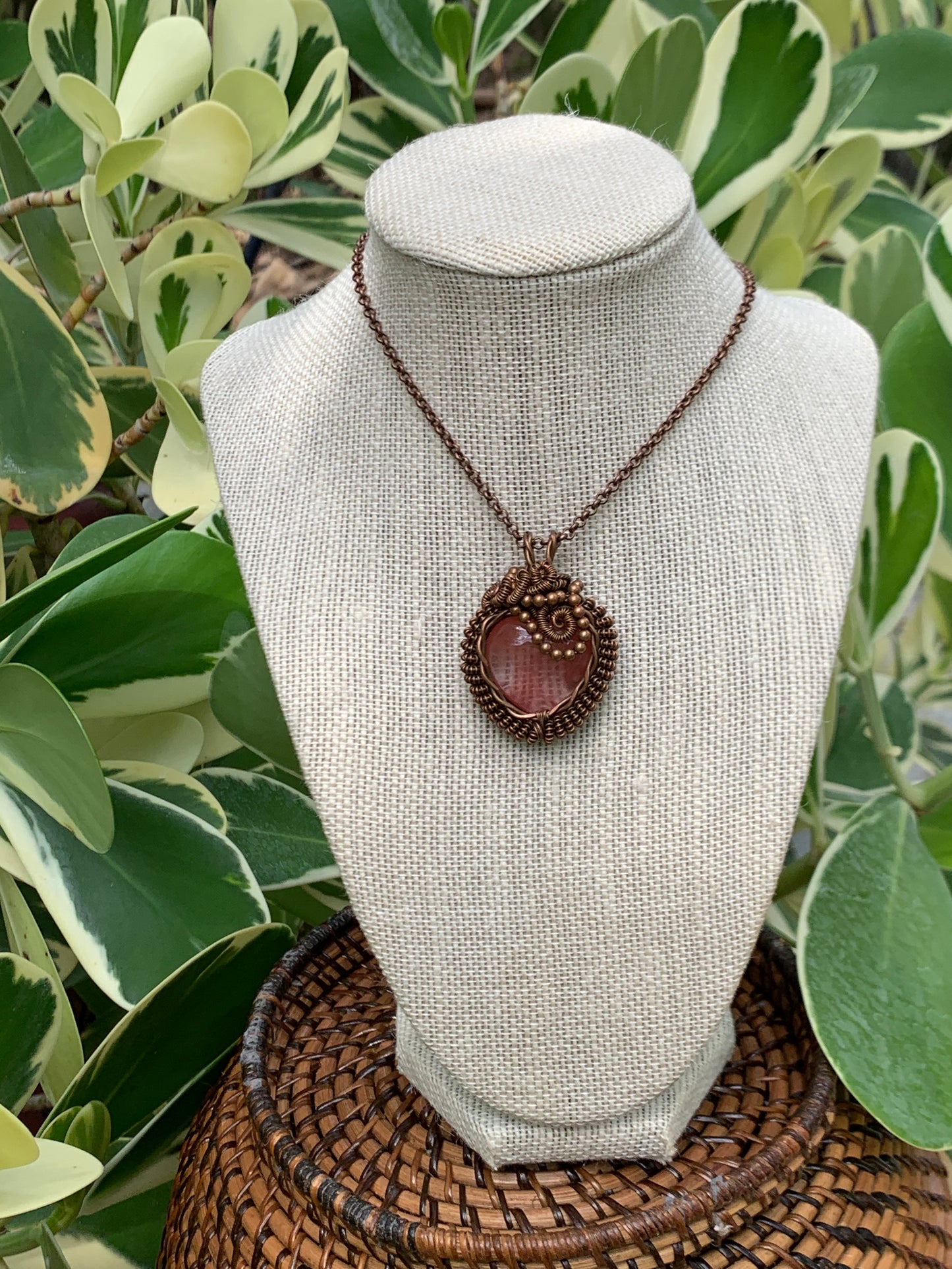 Rose Quartz Heart Pendant