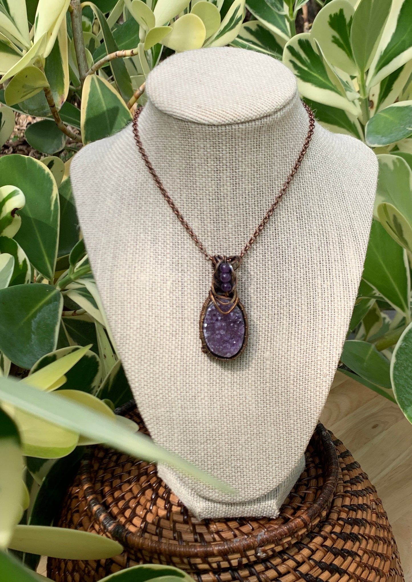Amethyst Druzy Pendant