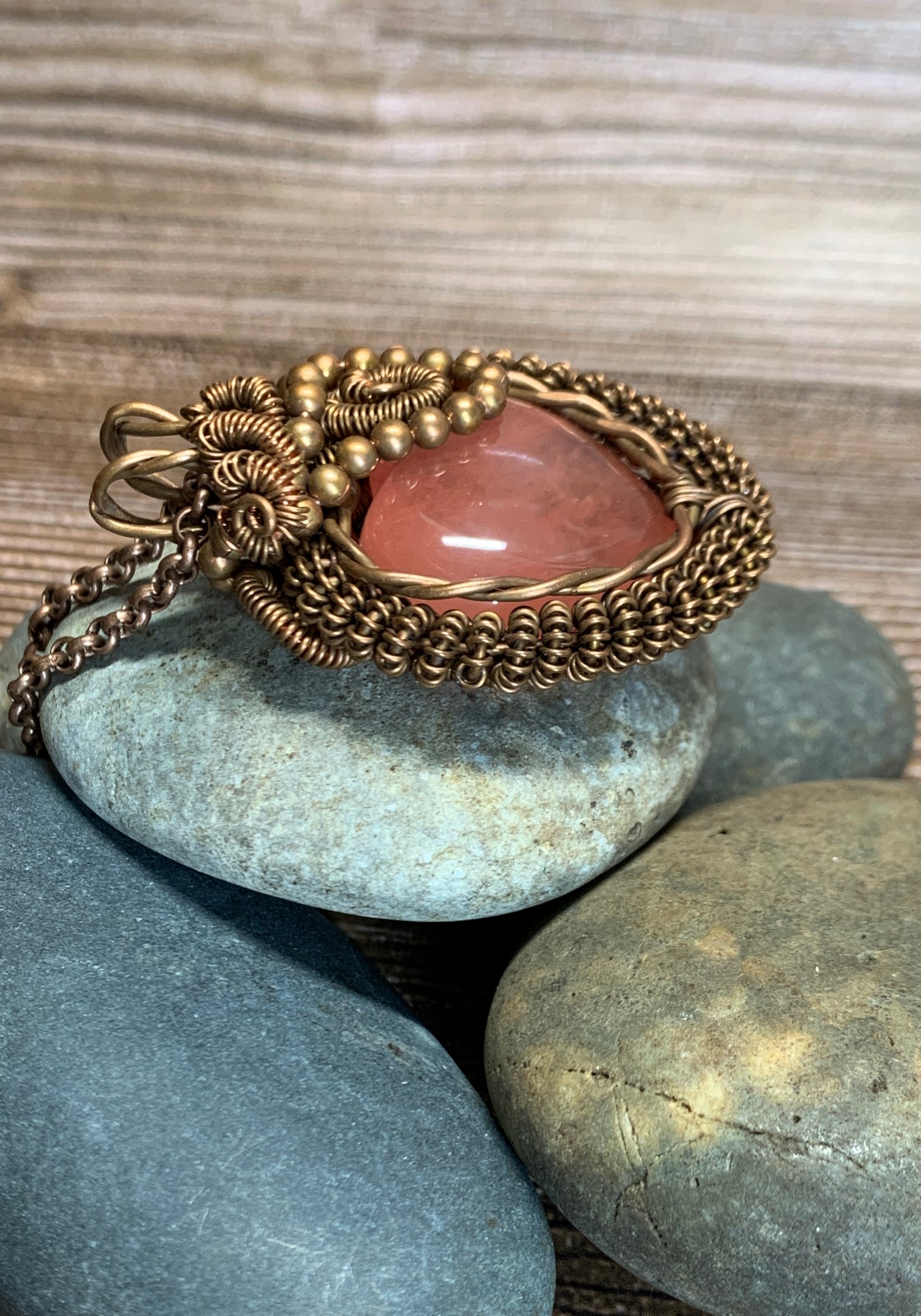 Rose Quartz Heart Pendant