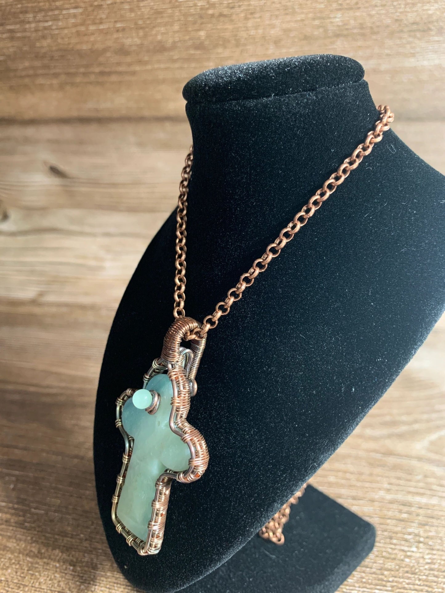 Quartzite Cross with Amazonite