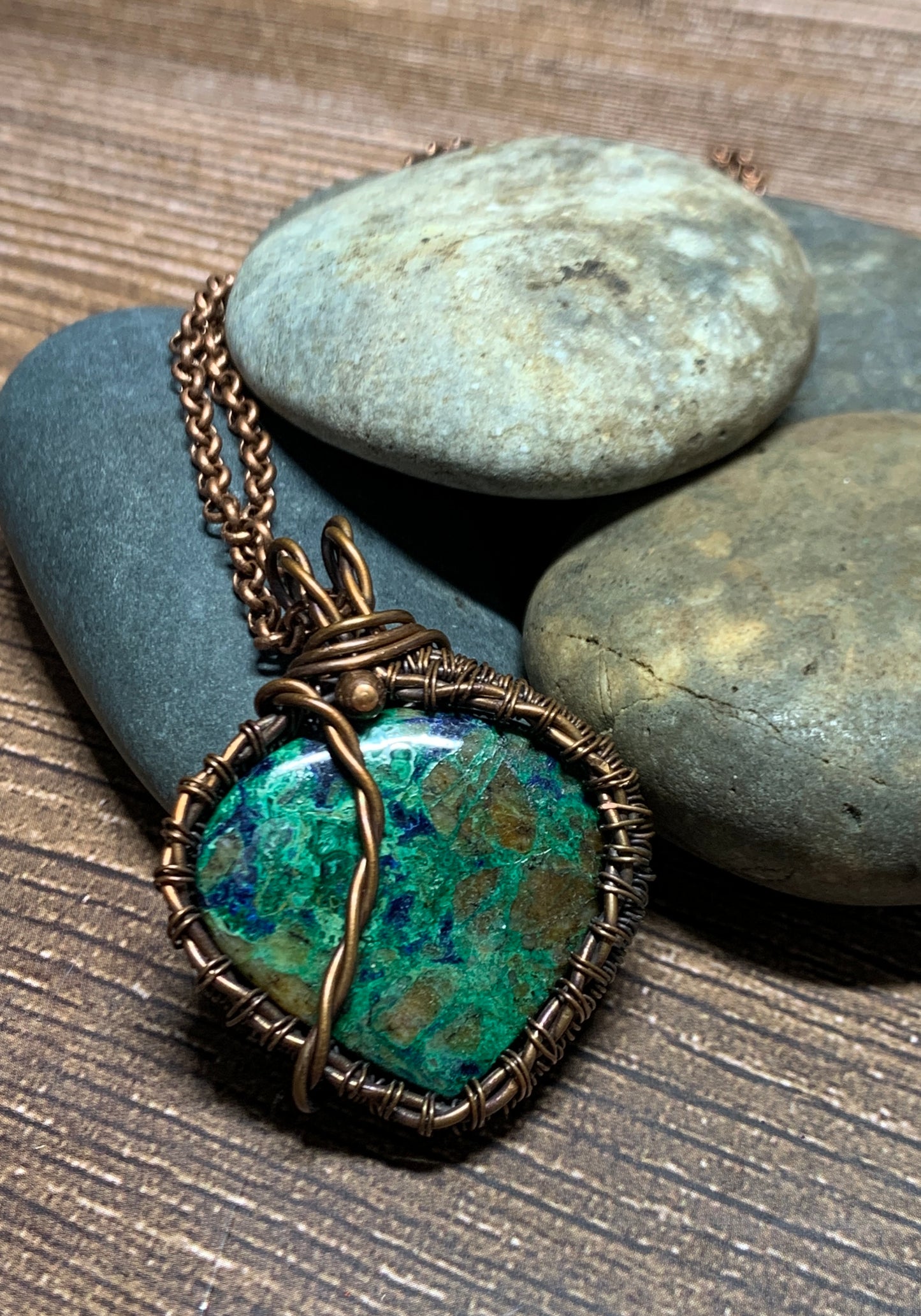 Azurite & Malachite Pendant