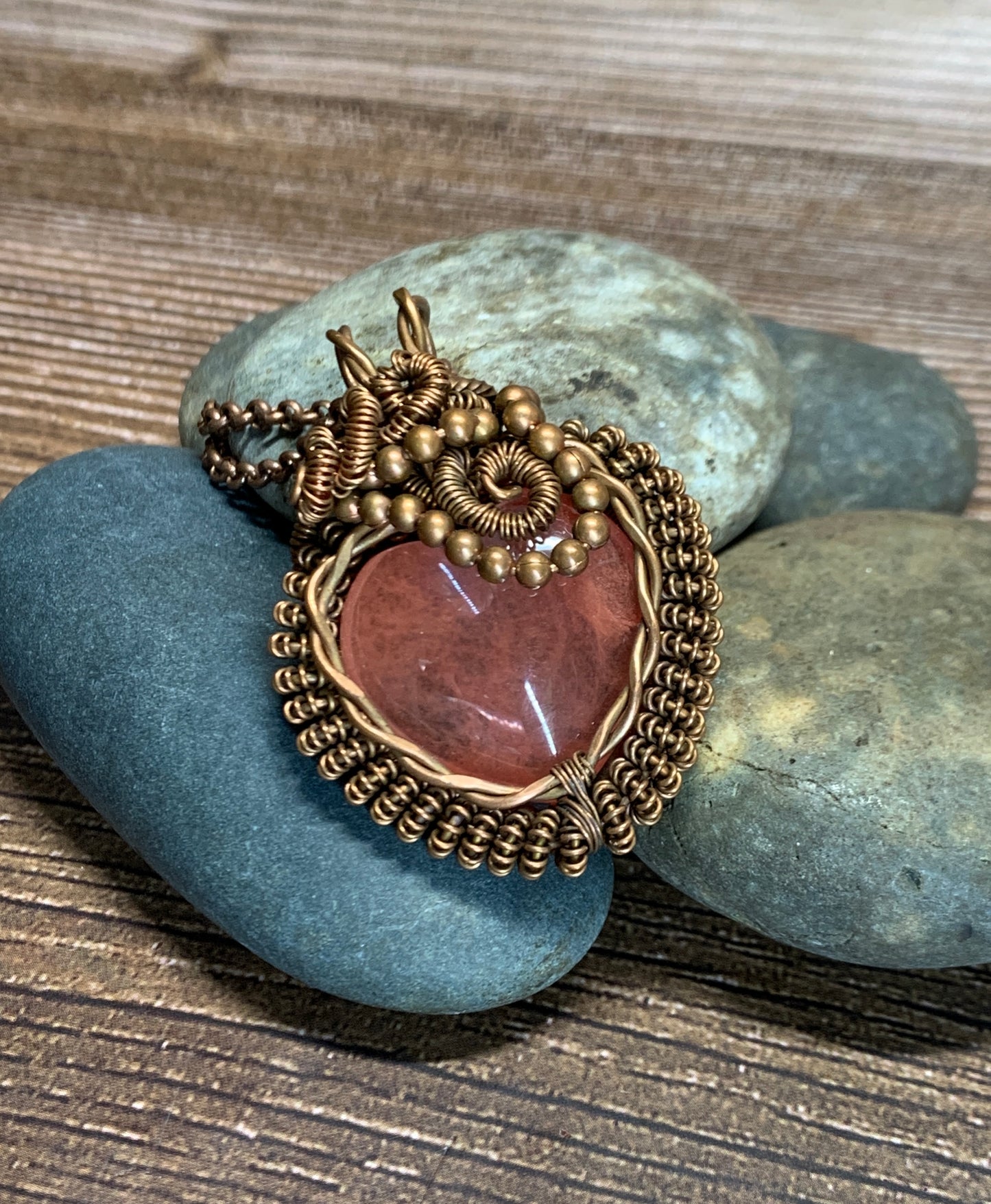 Rose Quartz Heart Pendant