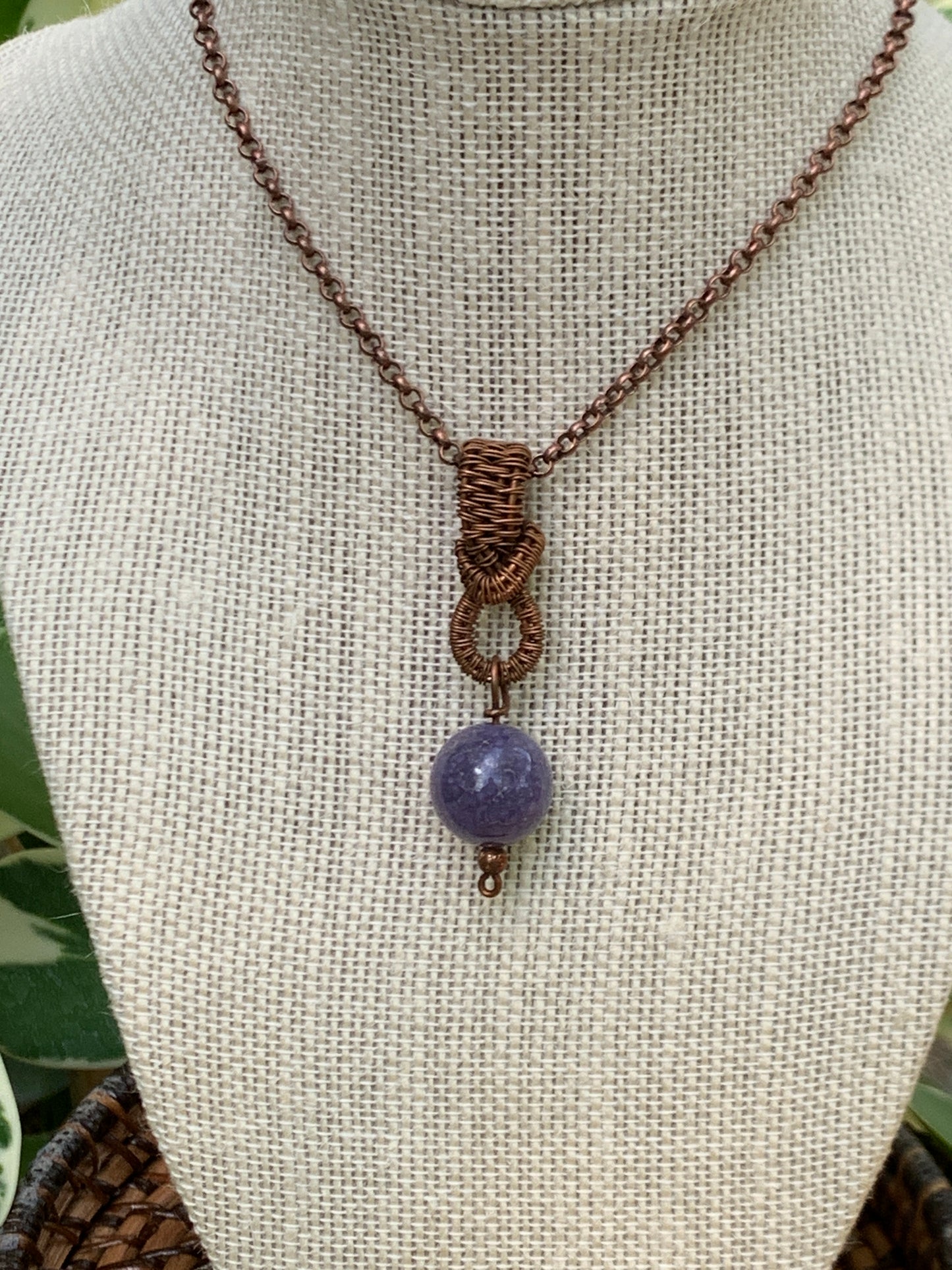 Grape Agate Pendant #3