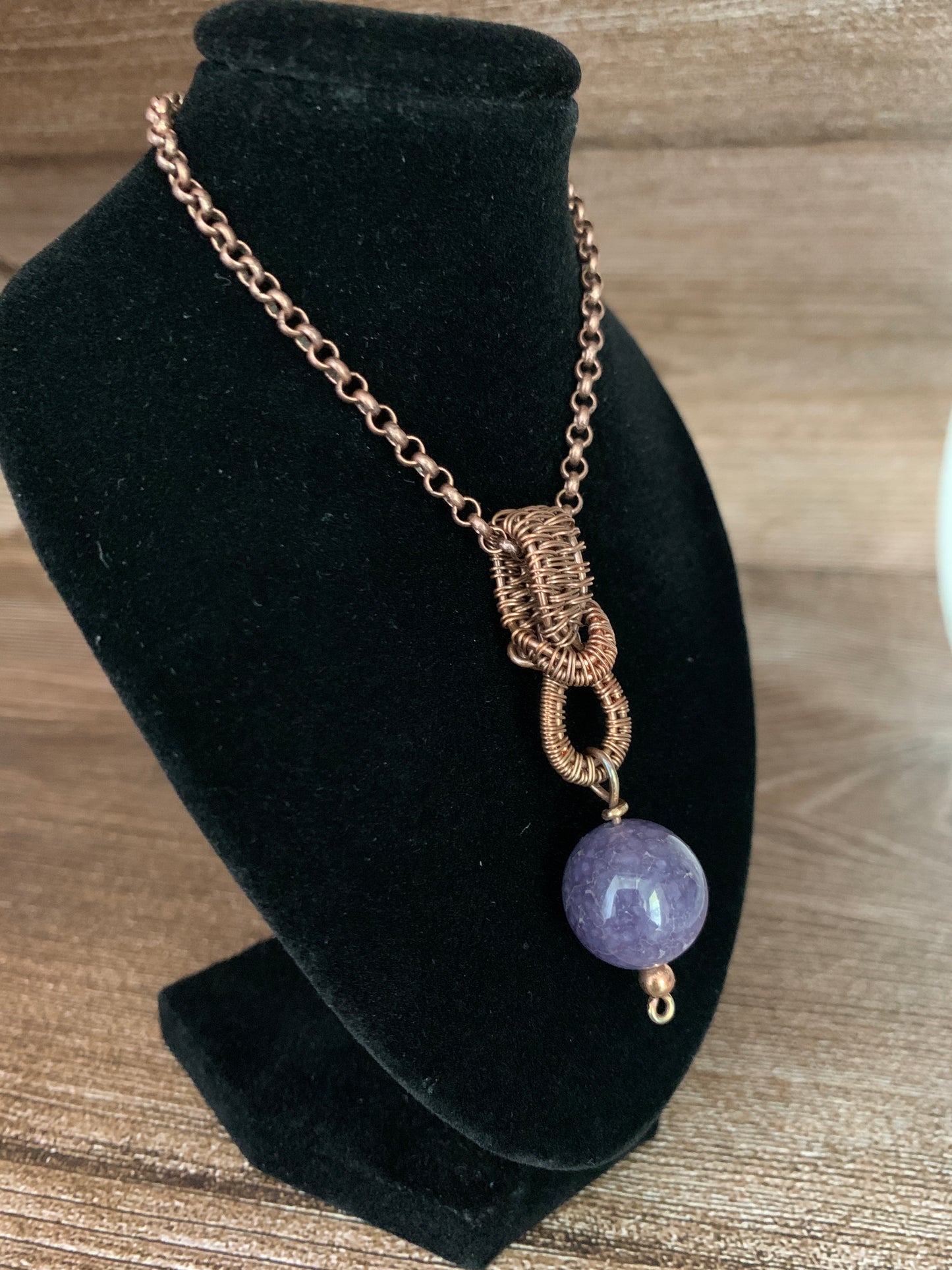 Grape Agate Pendant #3