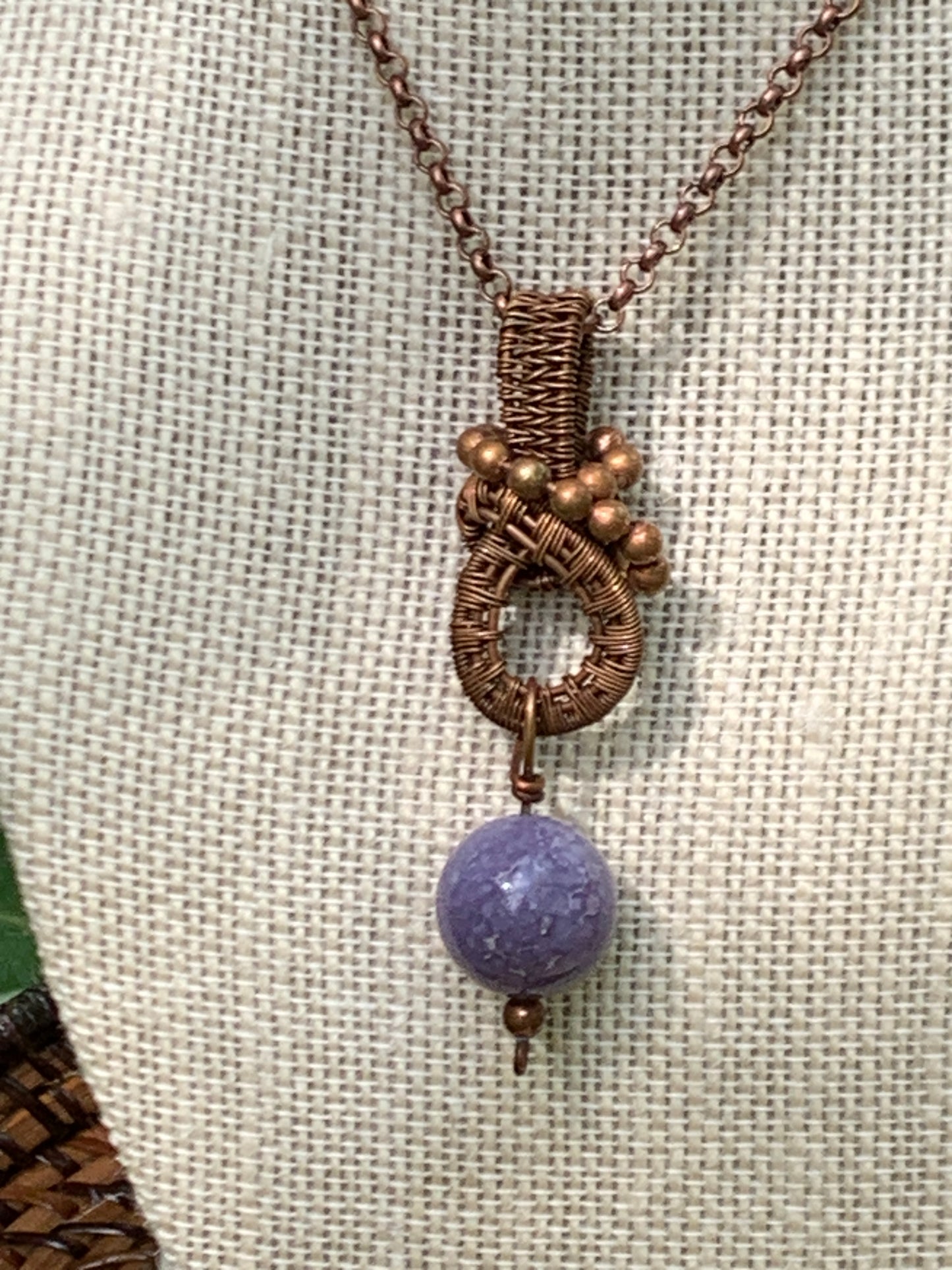 Grape Agate Pendant #2