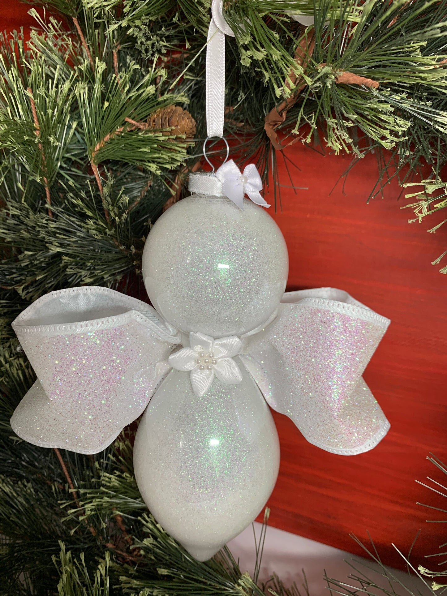 Glittered Angel Ornament