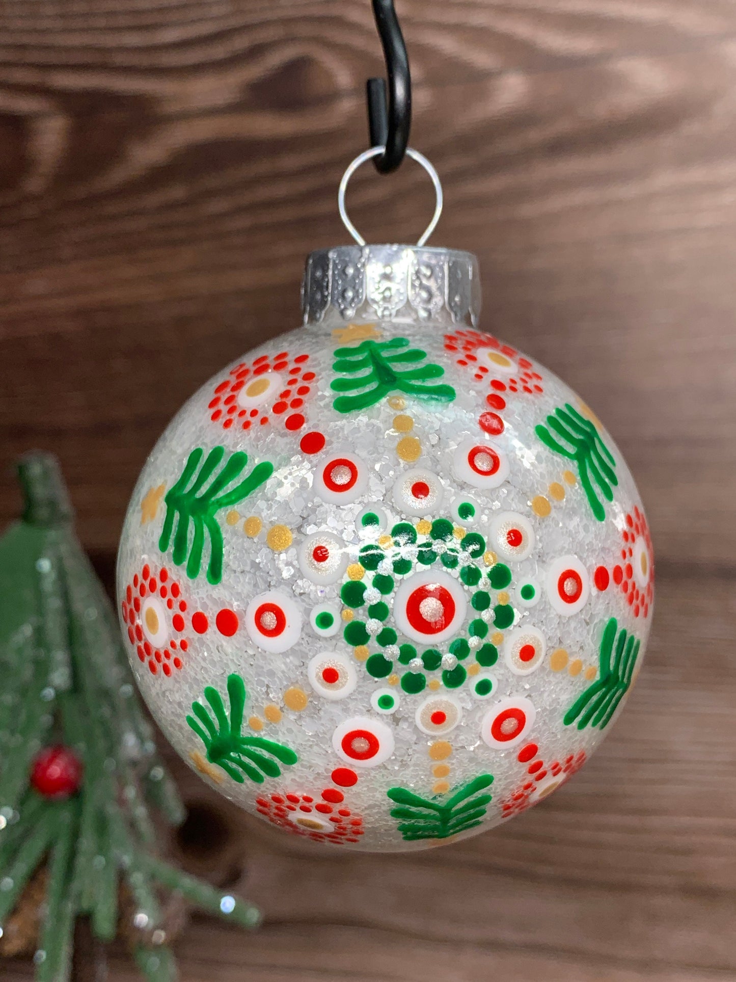 #12 Glittered Dot Art Ornament