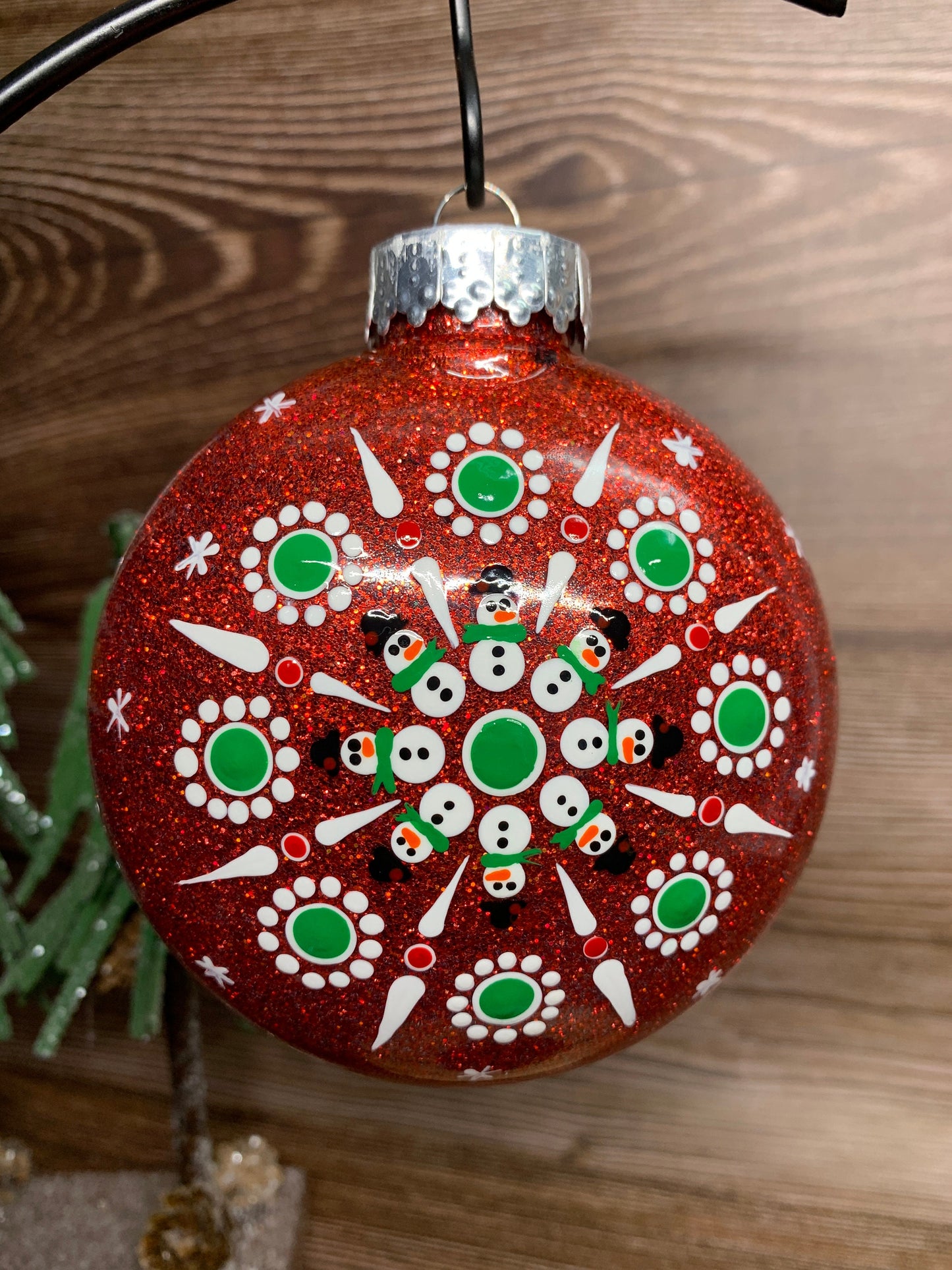 #16 Glittered Dot Art Ornament