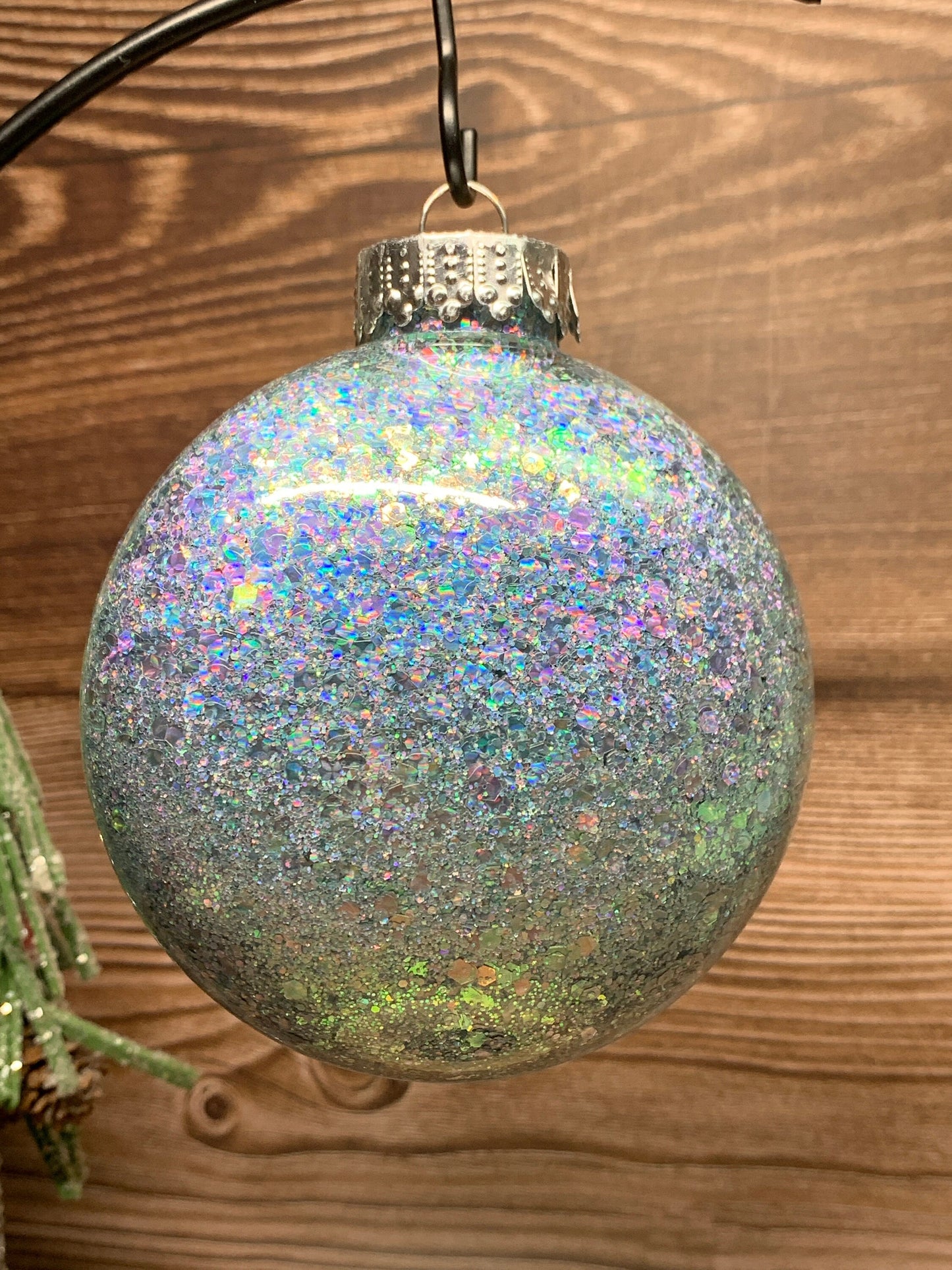 #23 Glittered Dot Art Ornament