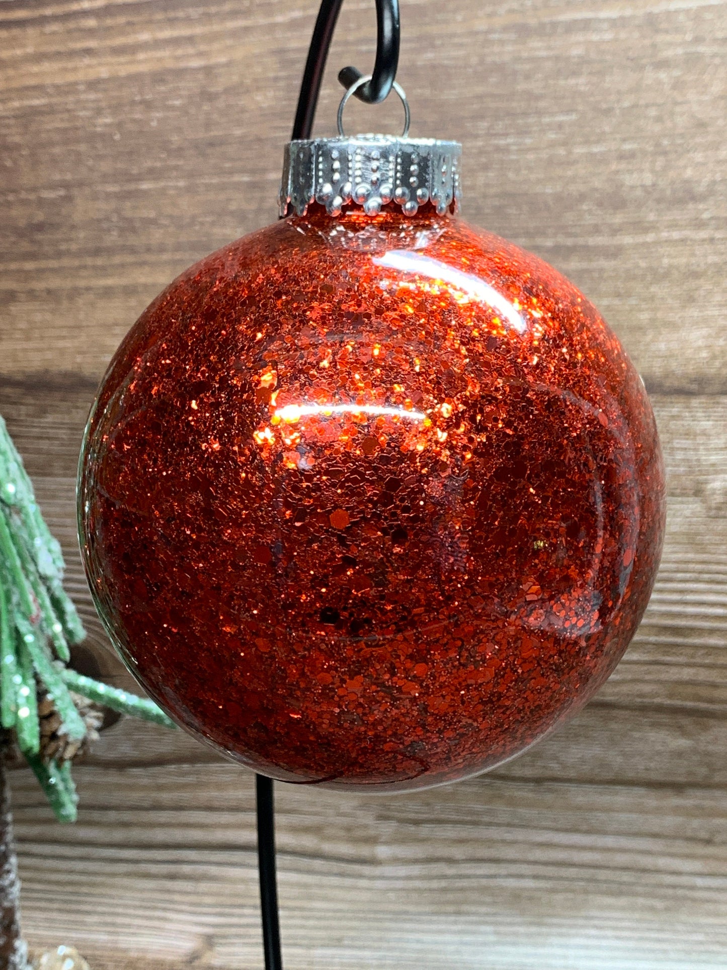 #69 Glittered Dot Art Ornament